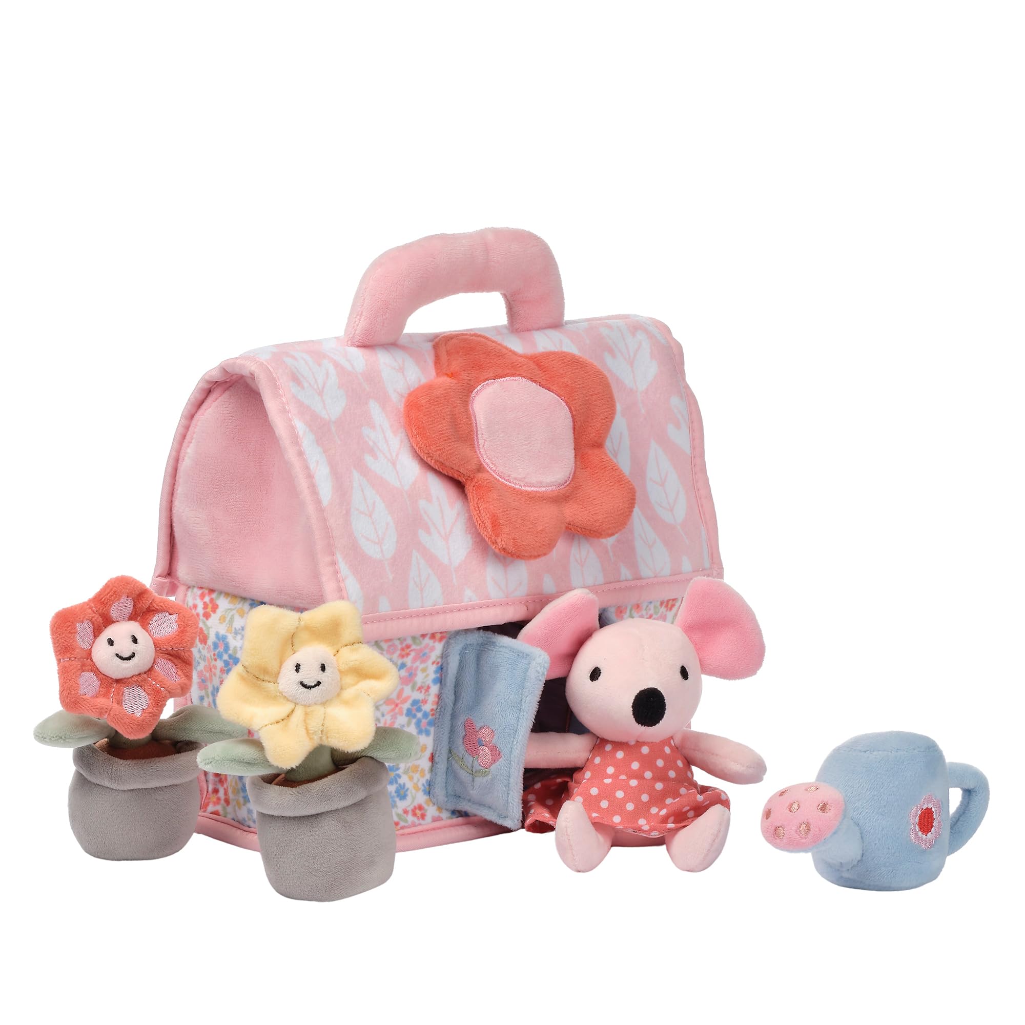 Floral Cottage Interactive Plush Play Set - Pink, Animals, Garden