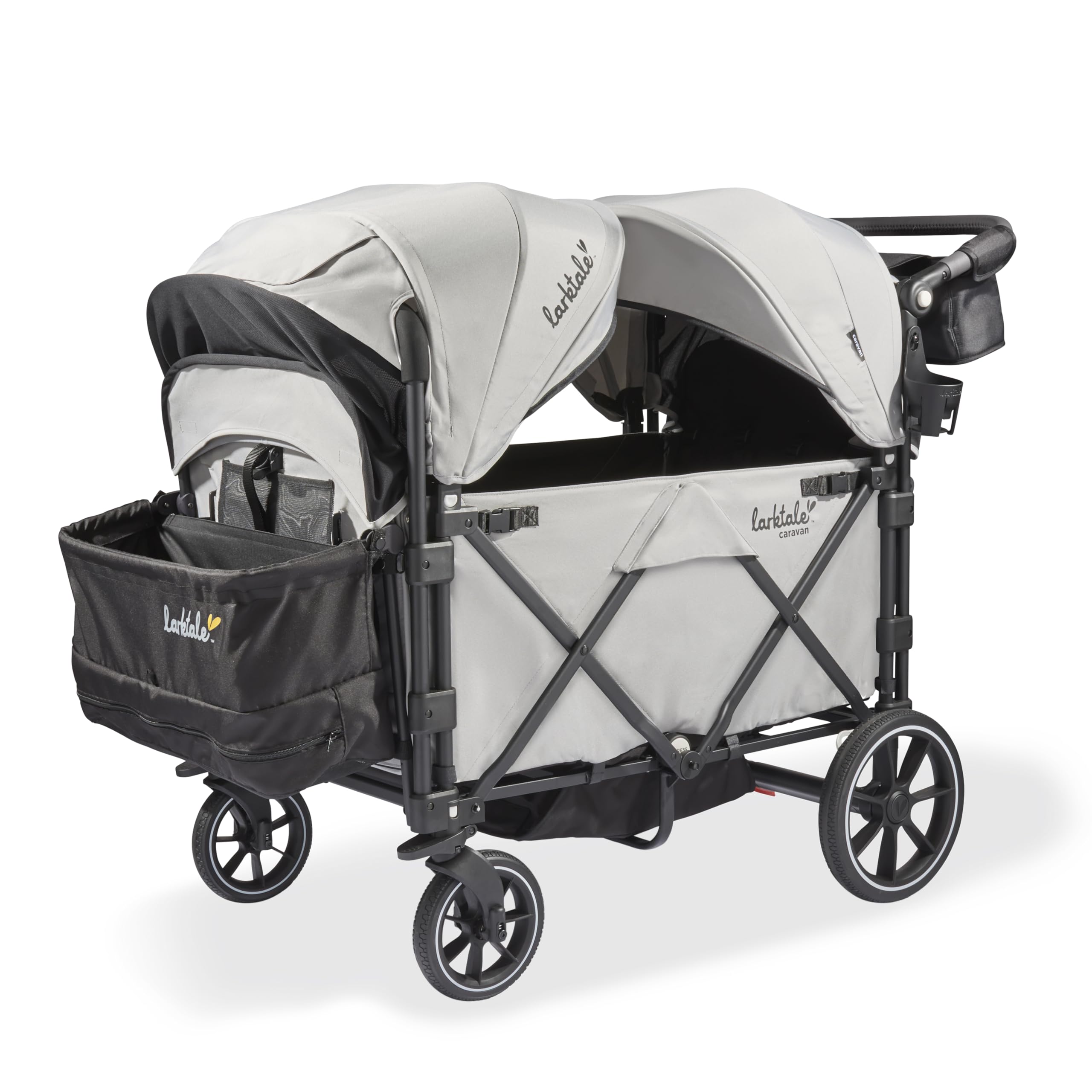 Caravan Quad Stroller, 4-Seater Kids Wagon, 214 lb Capacity, Avalon Gray
