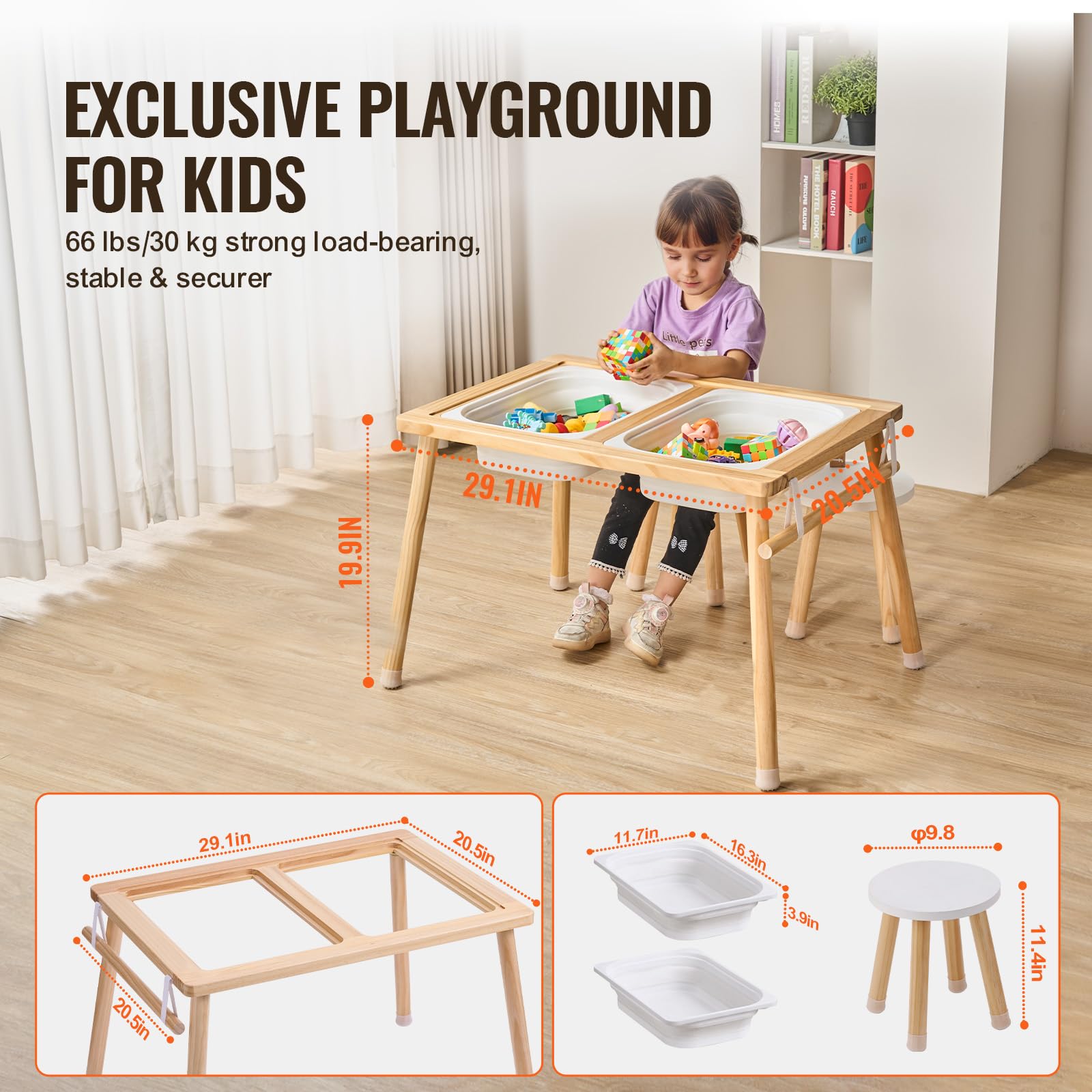 Sensory Table and Chairs Set for Toddlers
