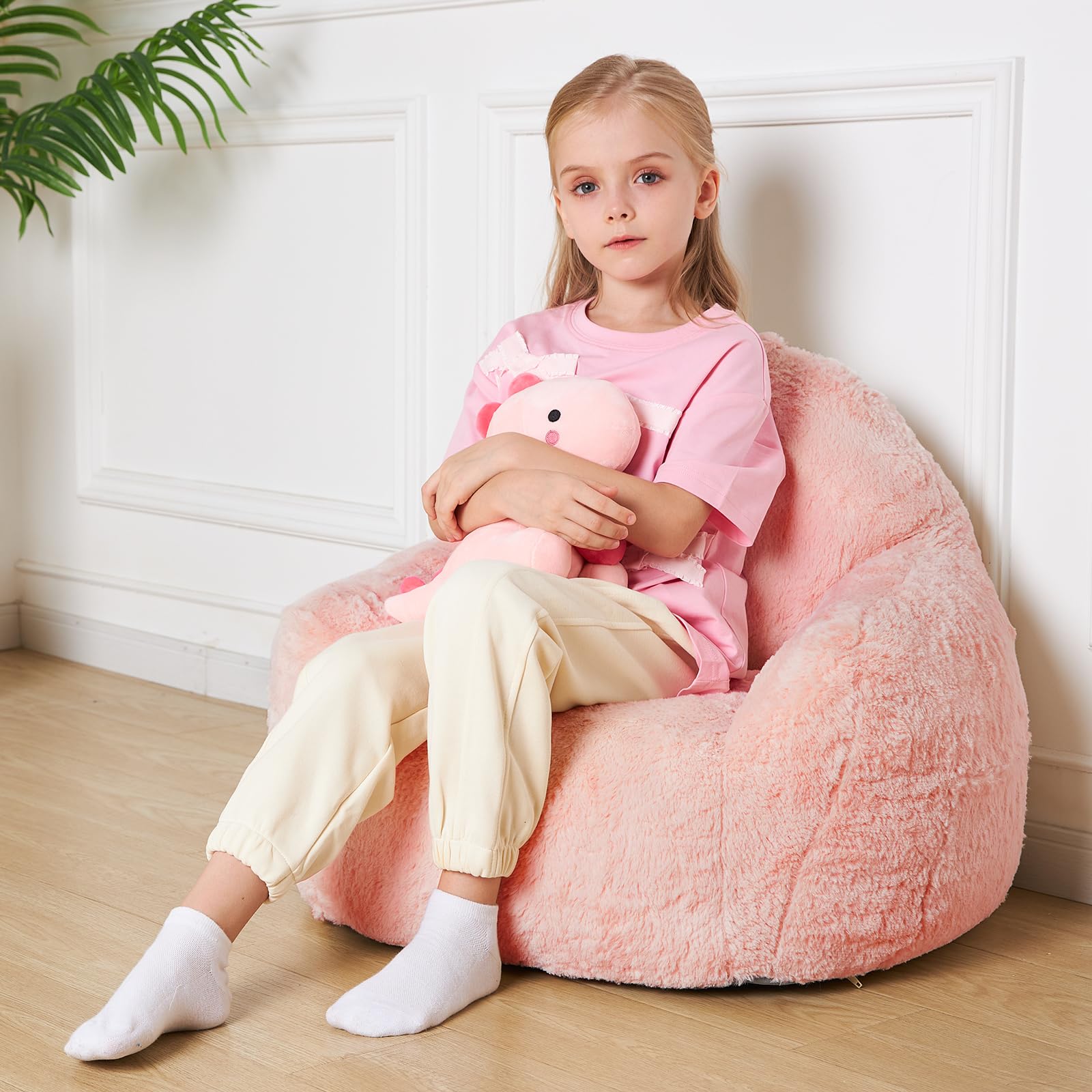 Giant Bean Bag Sofa Chair with High Density Foam Filling and Armrests