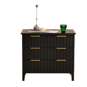 3 Drawer Dresser, Wood Dresser Tall with Fluted Drawer Fronts