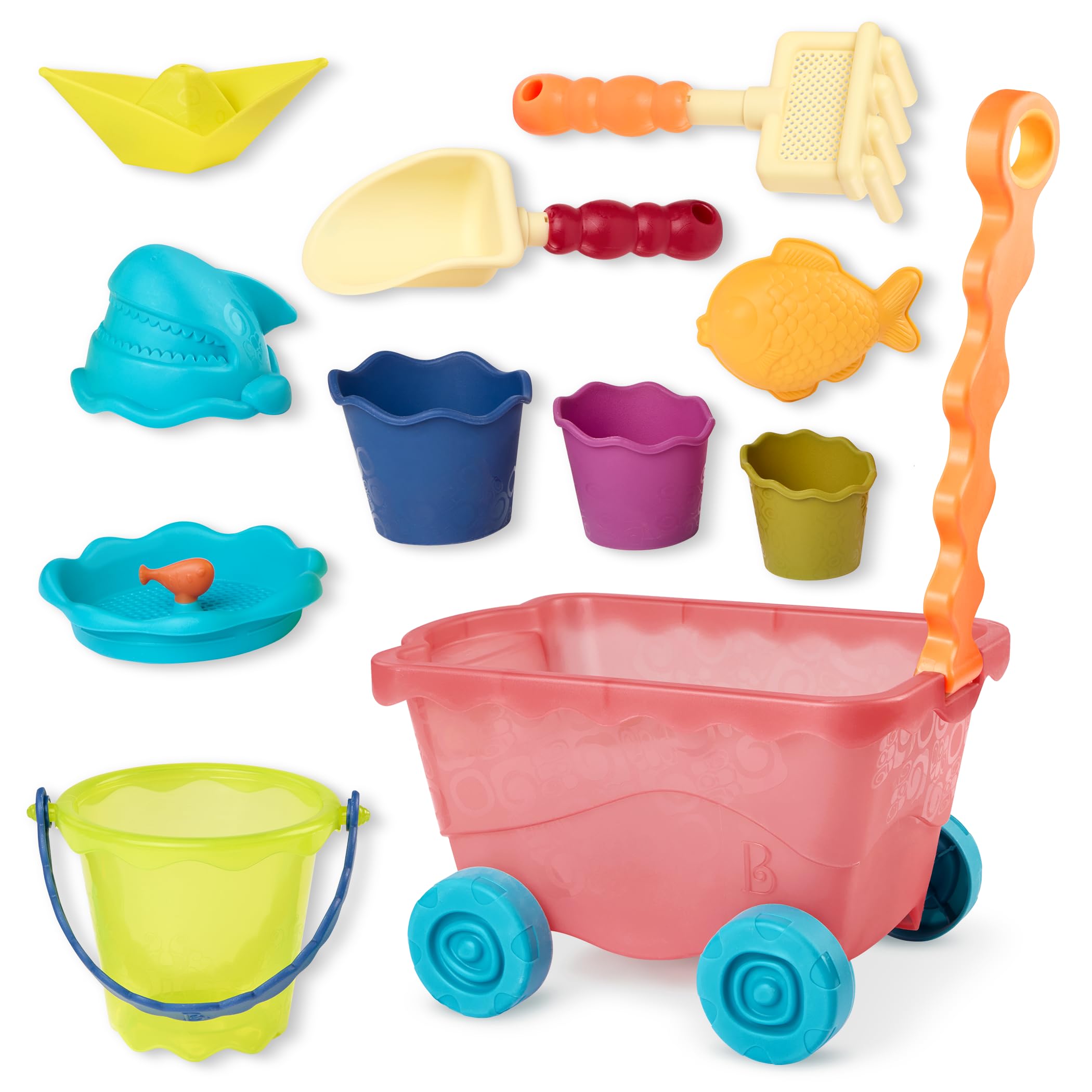 Wavy – Wagon – Red – Water Play – Travel Beach Buggy – 11 Funky Sand Toys