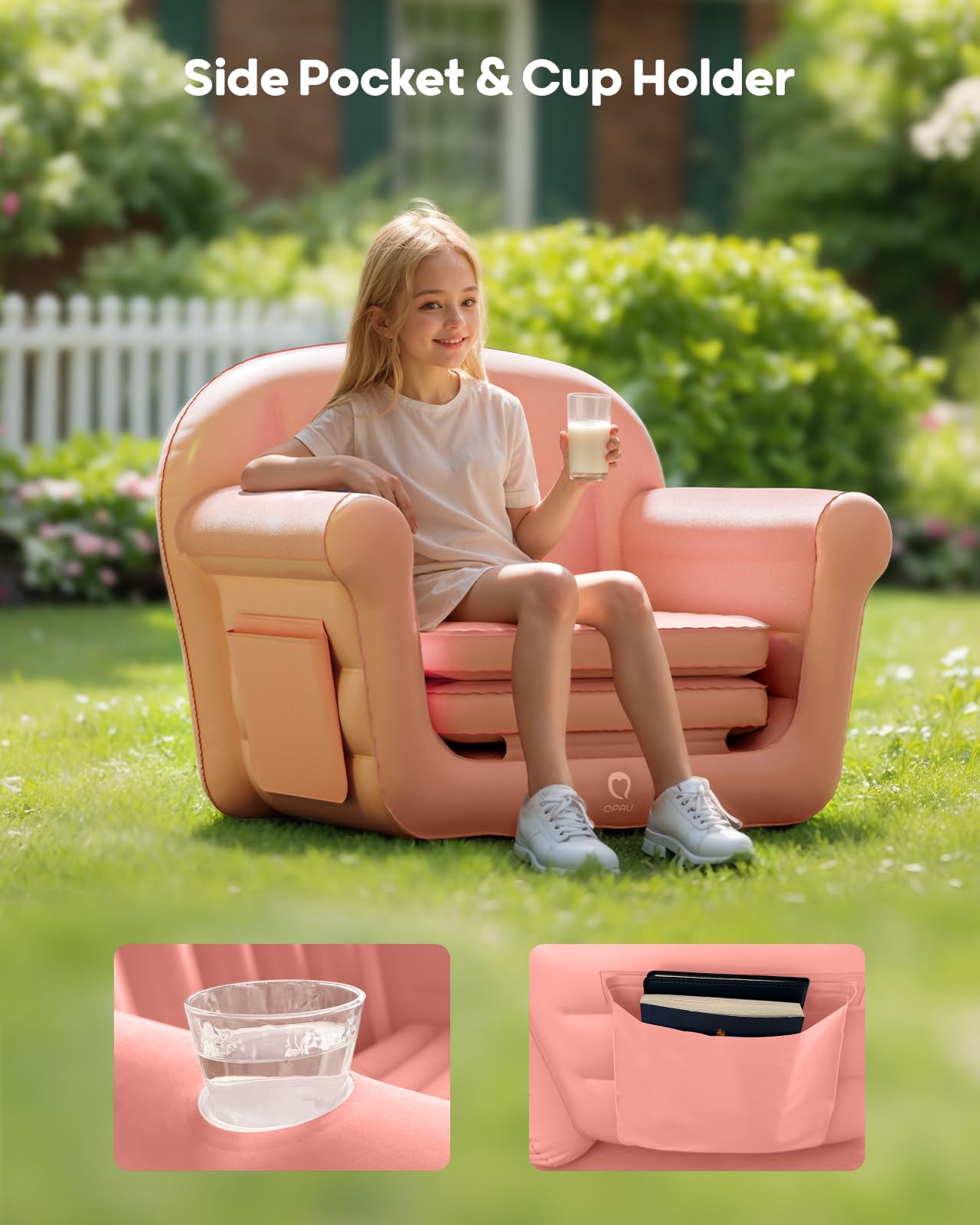 Inflatable Toddler Couch 2-in-1 Convertible Sleeper Sofa