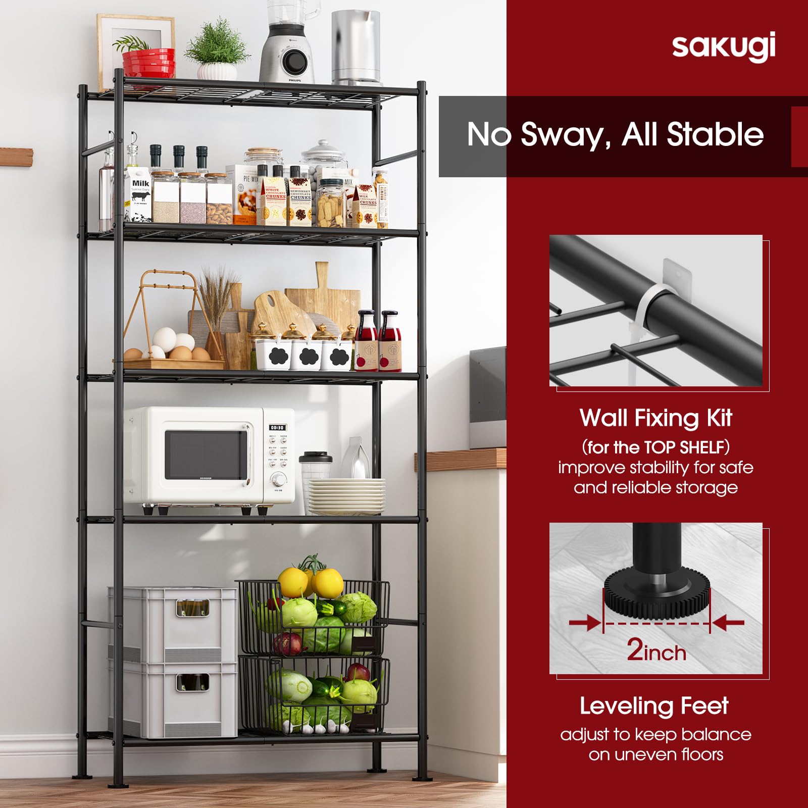 5-Tier Heavy Duty Metal Storage Shelving