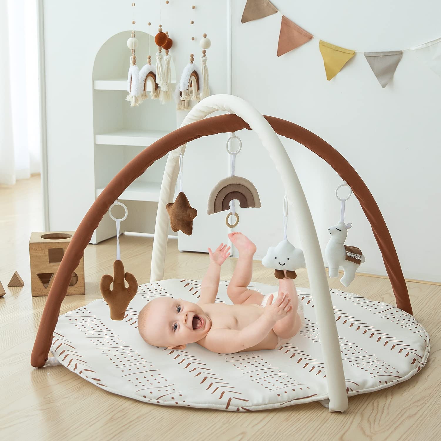 Baby Gym Mat Infant Activity Gym Mudcloth Baby Activity Center