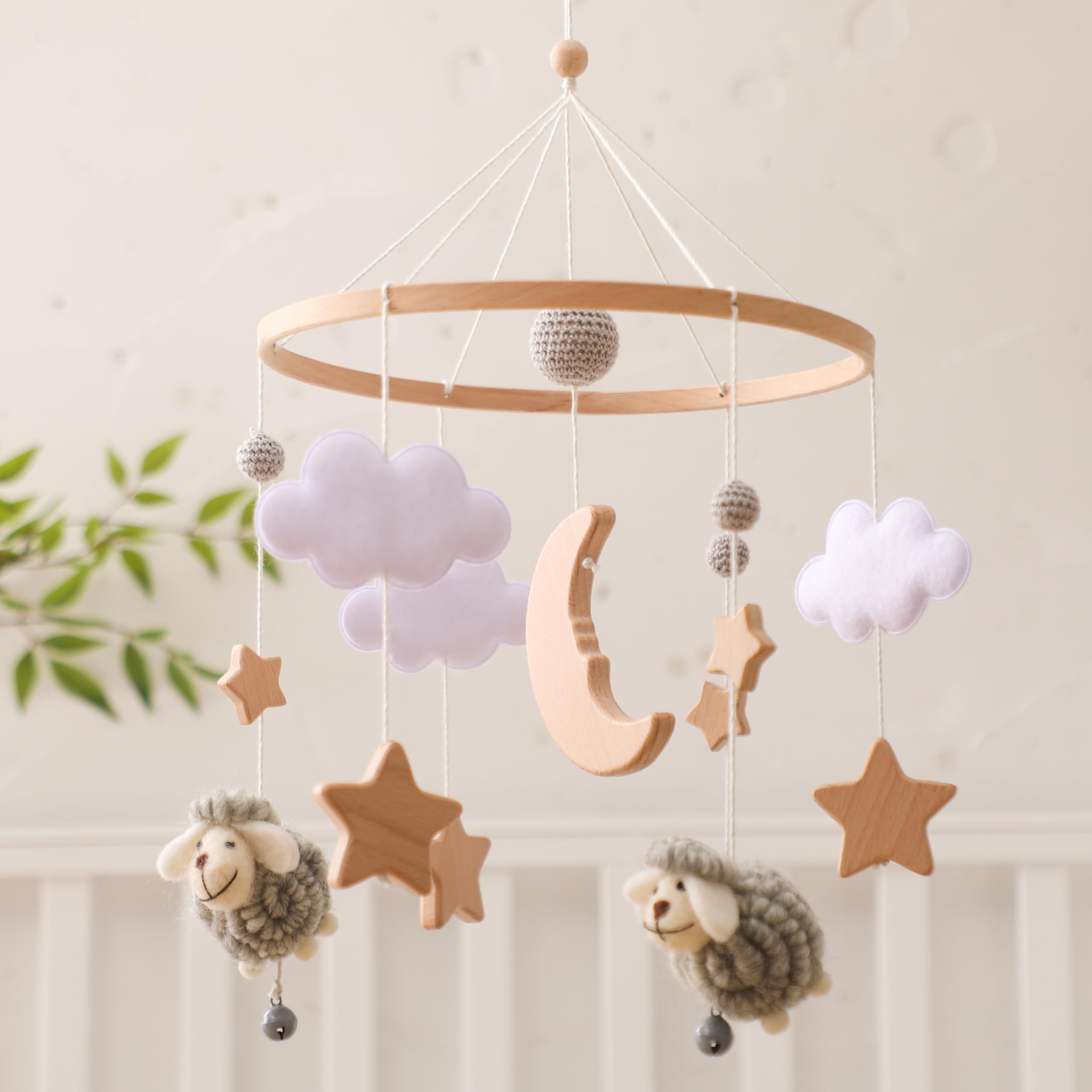 Baby Mobile for Crib, Montessori Baby Crib Mobile for Boys Girls for Bassinet