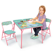 Girls Folding Table & Chairs Set for Kids and Toddlers 36 Months Up to 7 Years