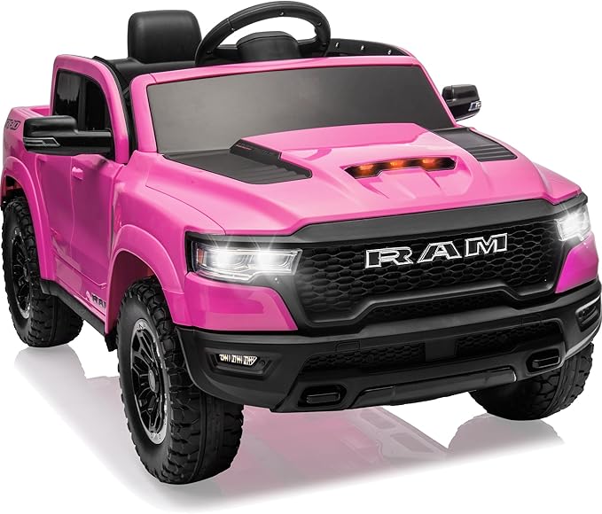 Licensed Ram 1500 RHO 12V Kids Ride on Truck, Toddler Ride on Toys with Remote Control