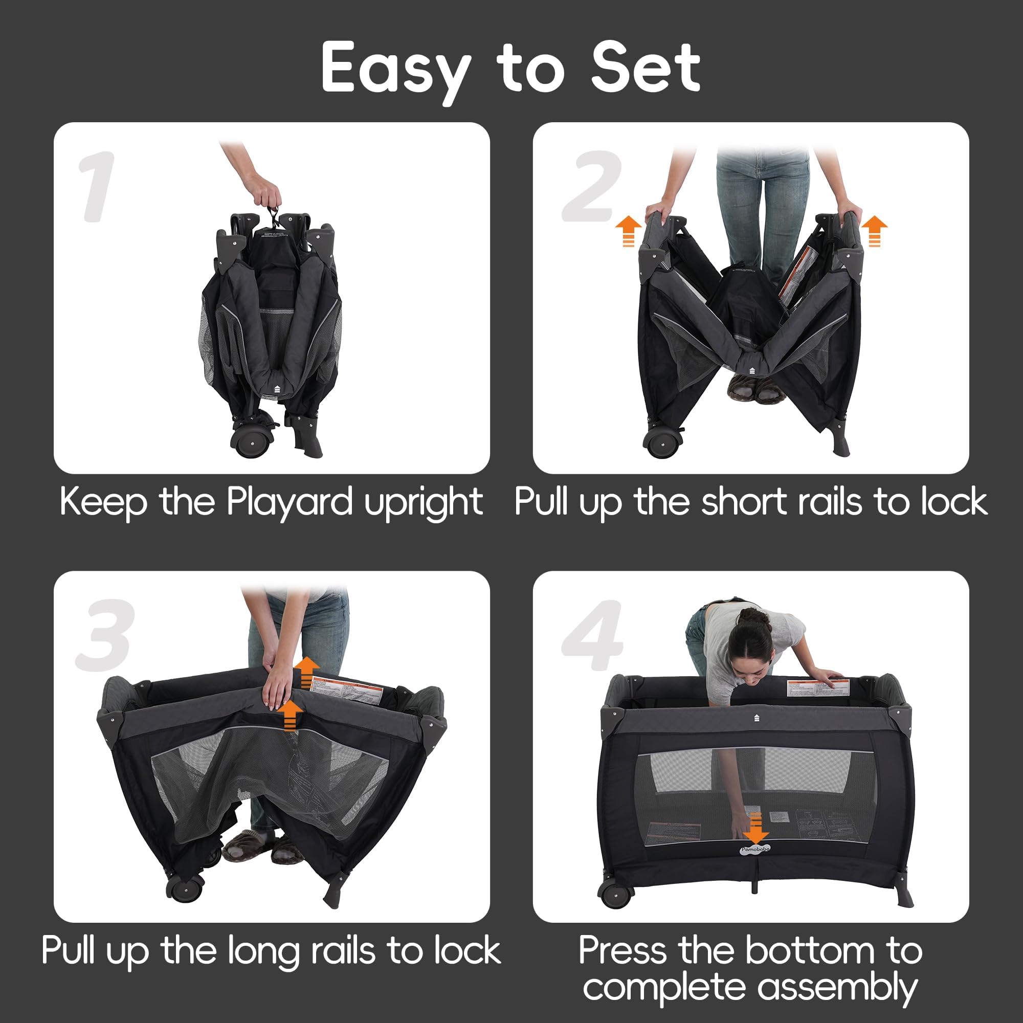 4-in-1 Portable Baby Playard with Bassinet