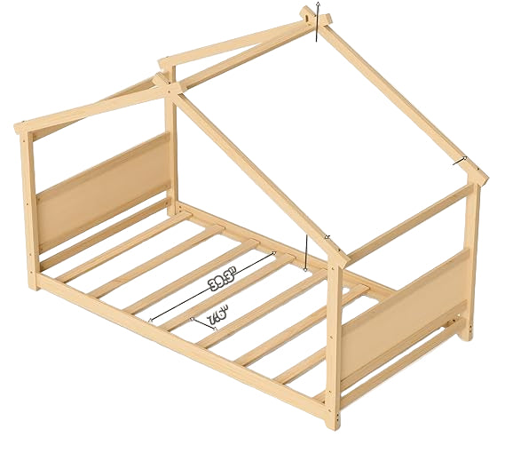 Twin Floor House Bed, Wood Twin Floor Bed Frame