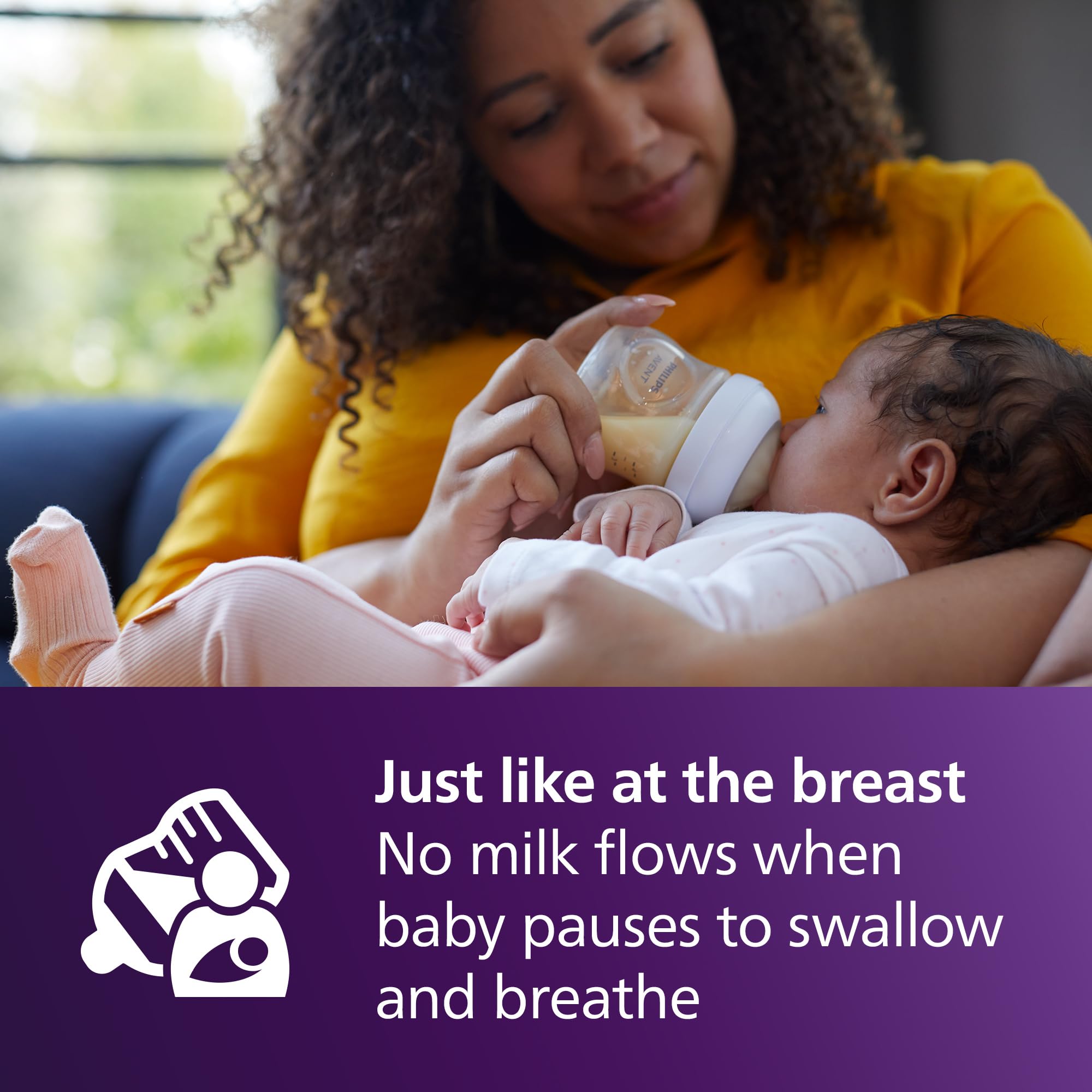 Philips Avent Natural Baby Bottles with Natural Response Nipples (Slow Flow