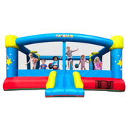 Big Inflatable Bounce House for Party Fun,15ft x 14.8ft,Double Basketball Hoop,Throw Ball