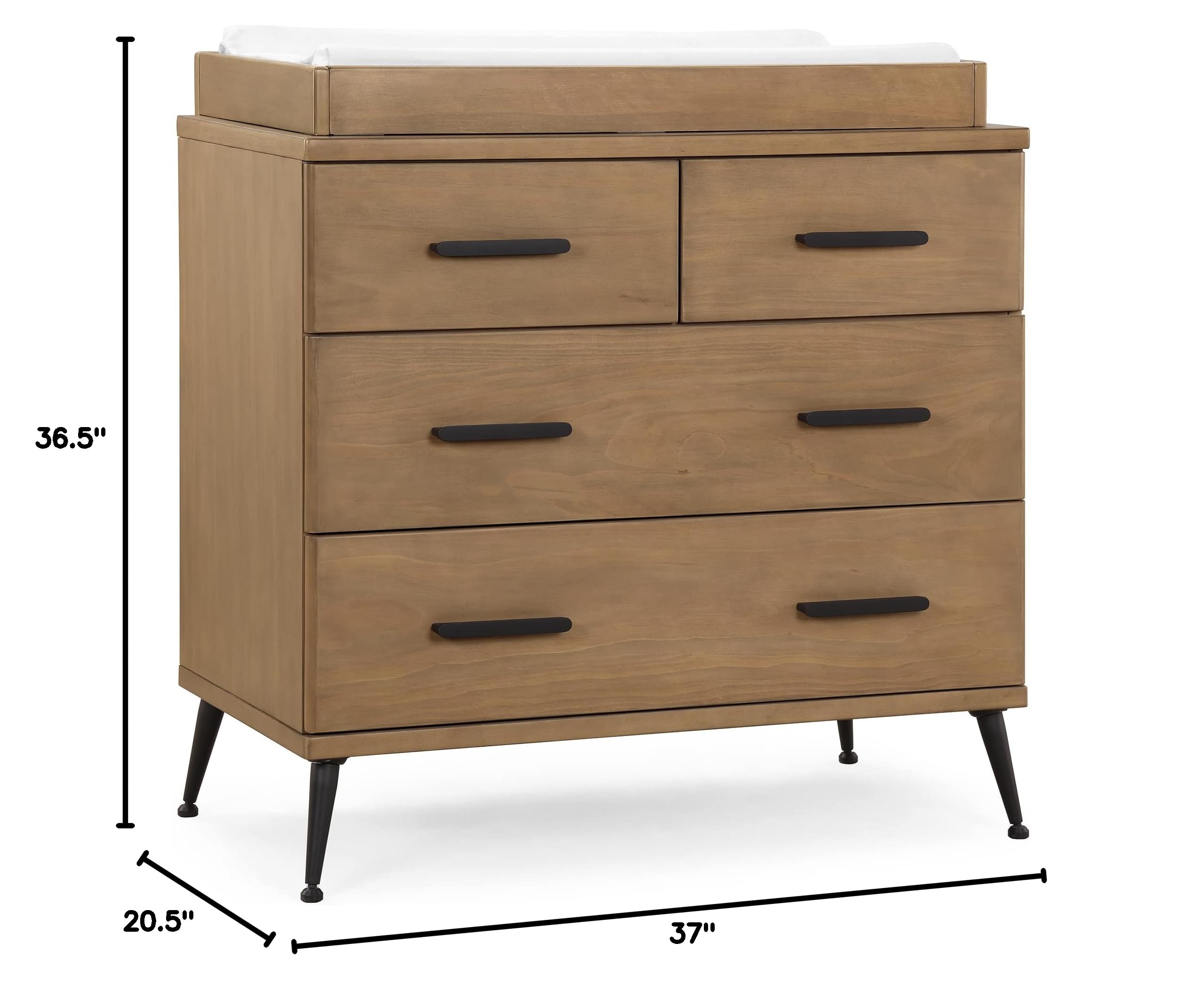 Sloane 4 Drawer Dresser with Changing Top - Greenguard Gold