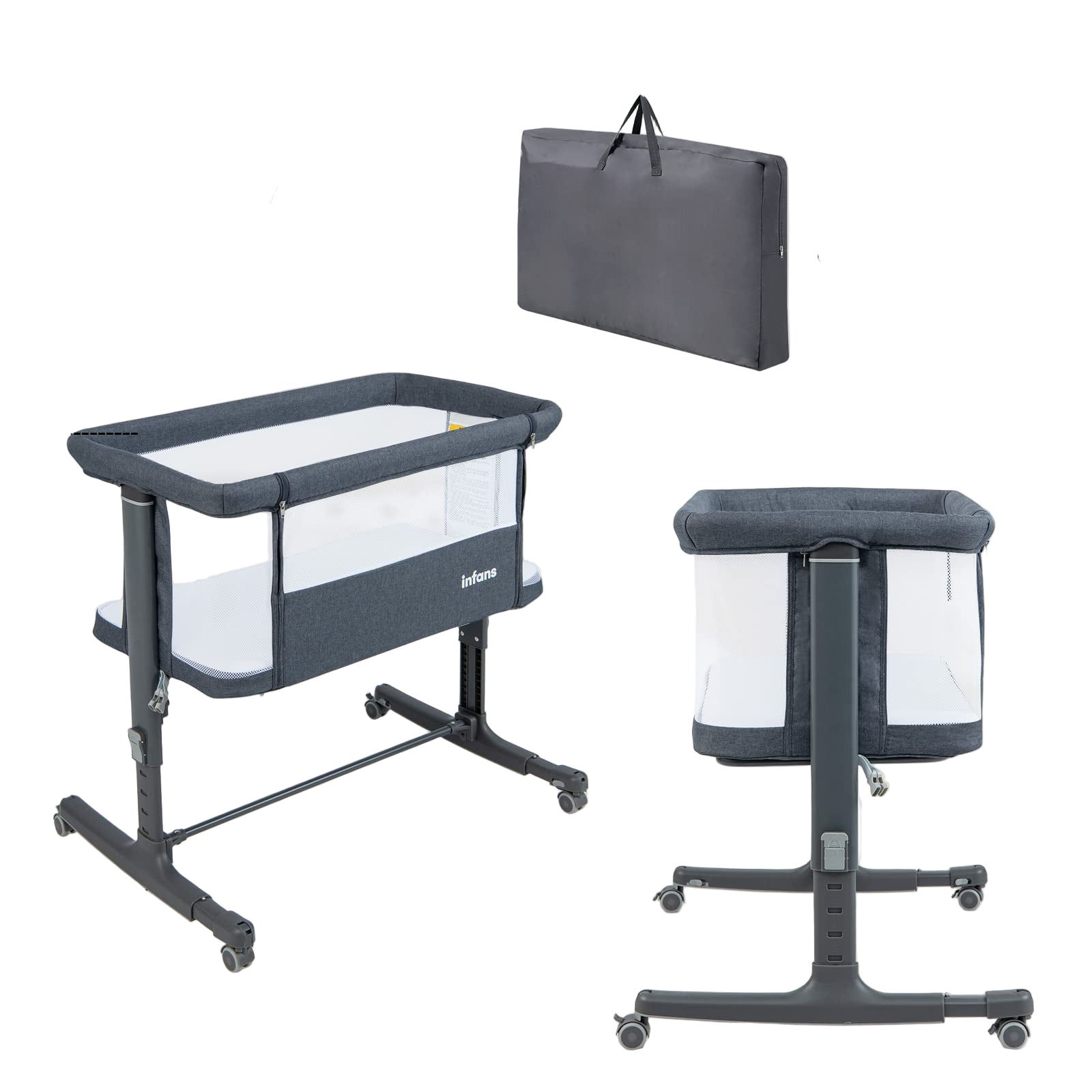 3 in 1 Baby Bassinet, Bedside Sleeper for Newborn, Folding Crib