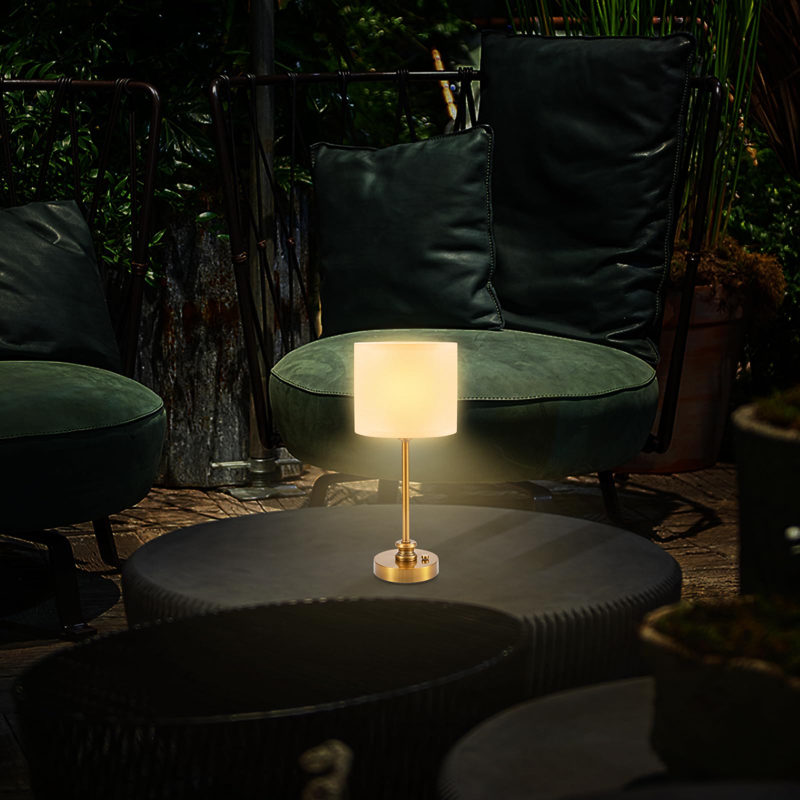 Cordless Rechargeable Table Lamps Set of 2 with Touch Dimming