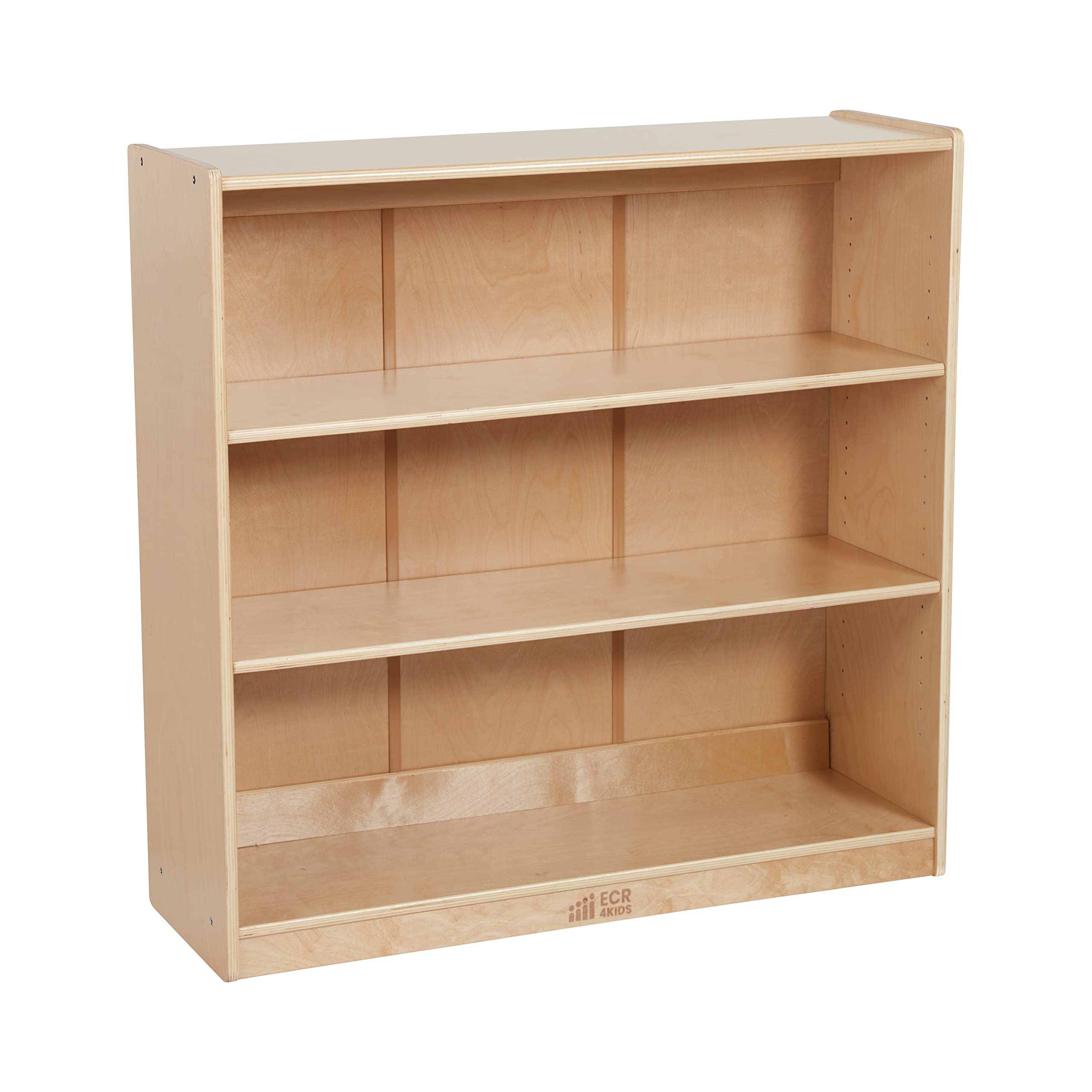 Wooden Bookcase with Adjustable Shelves for Kids