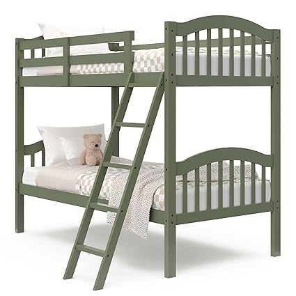 Long Horn Twin-Over-Twin Bunk Bed (Natural) - GREENGUARD