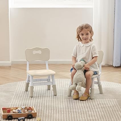 Adjustable Toddler 2 Chairs Set, 3 Level Adjustable Children’s Chair for Age2-8