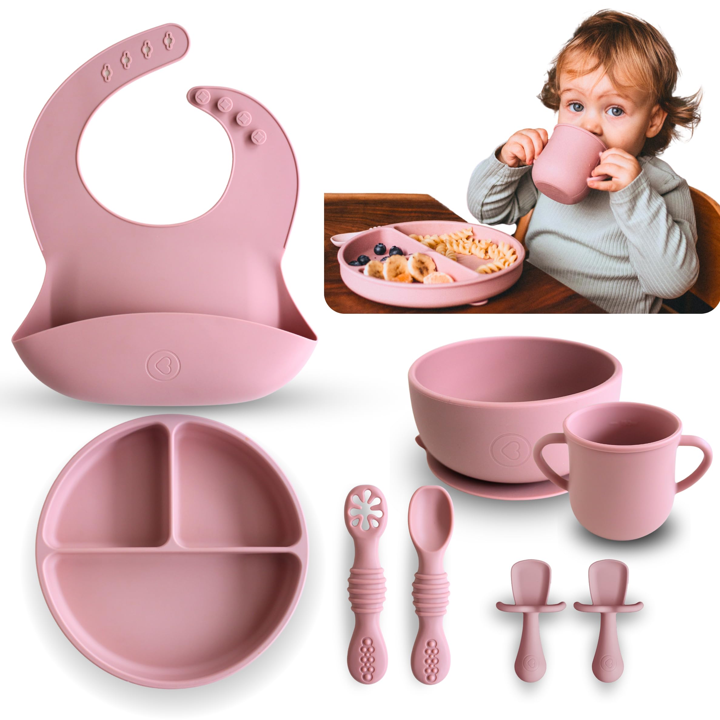Silicone Baby Feeding Set – Baby Utensils 6-12 Months Complete Baby Led Weaning