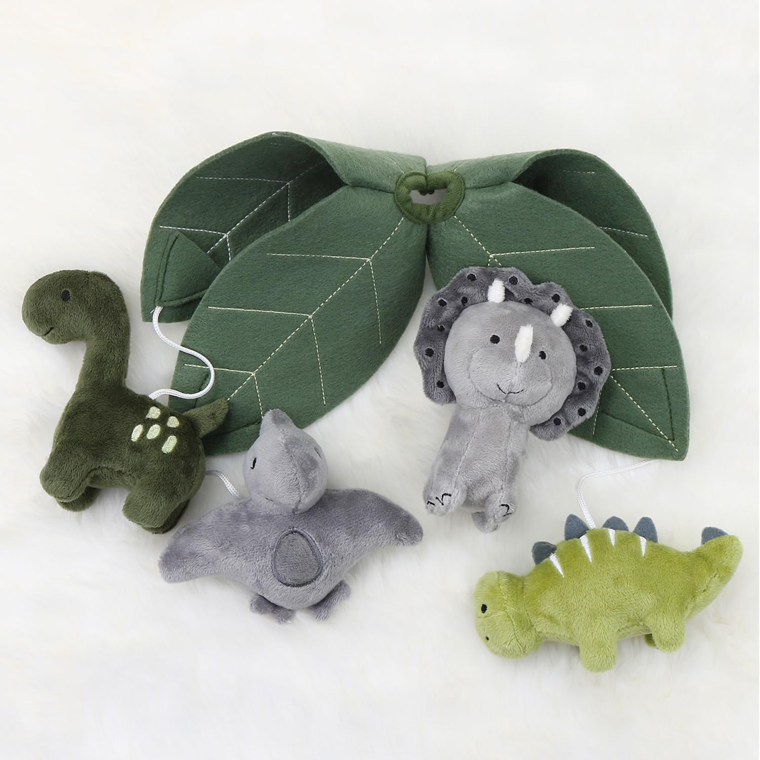 Dinosaur Crib Mobile with Music and Rotating Toys