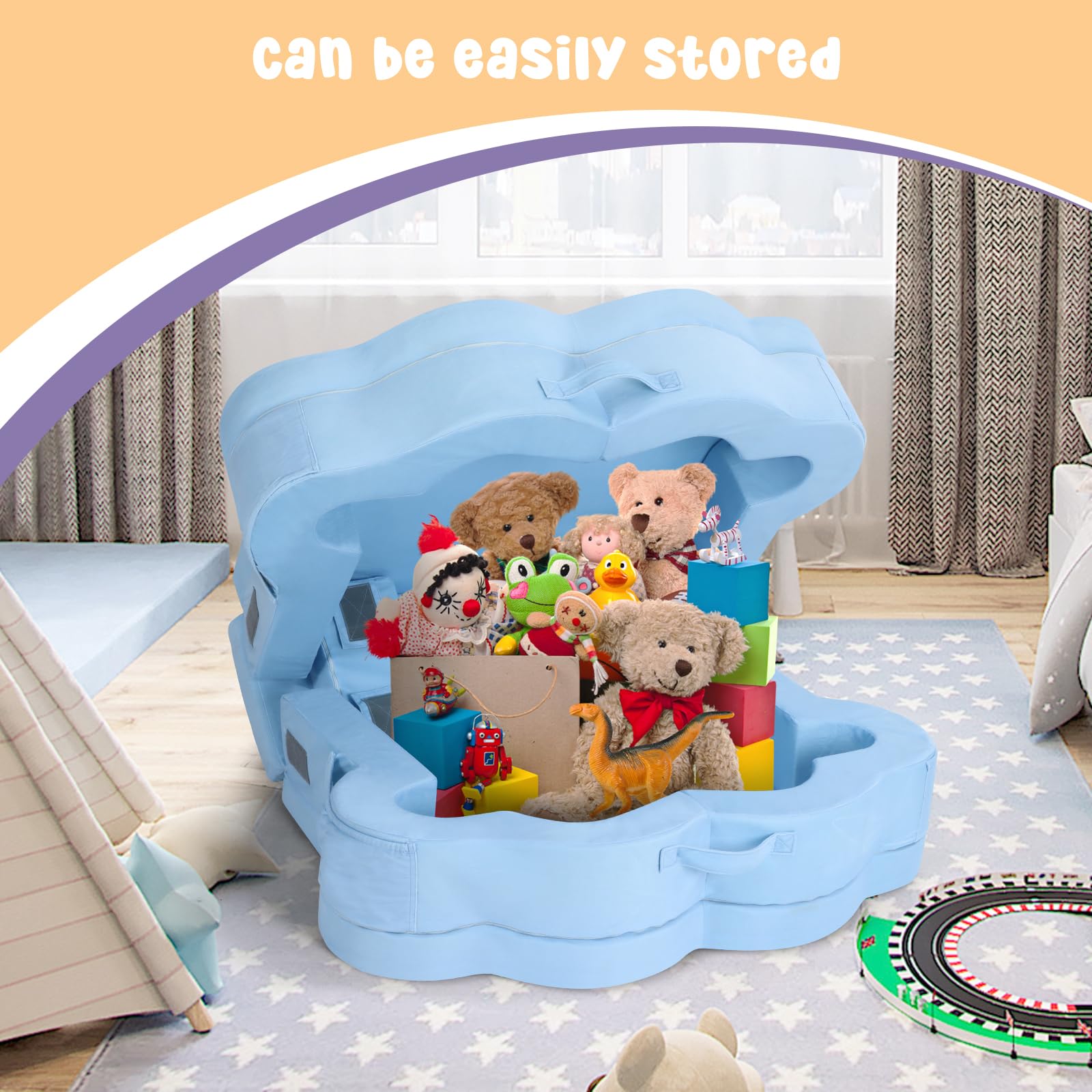 Foldable Portable Toddler Travel Bed with Washable Cover