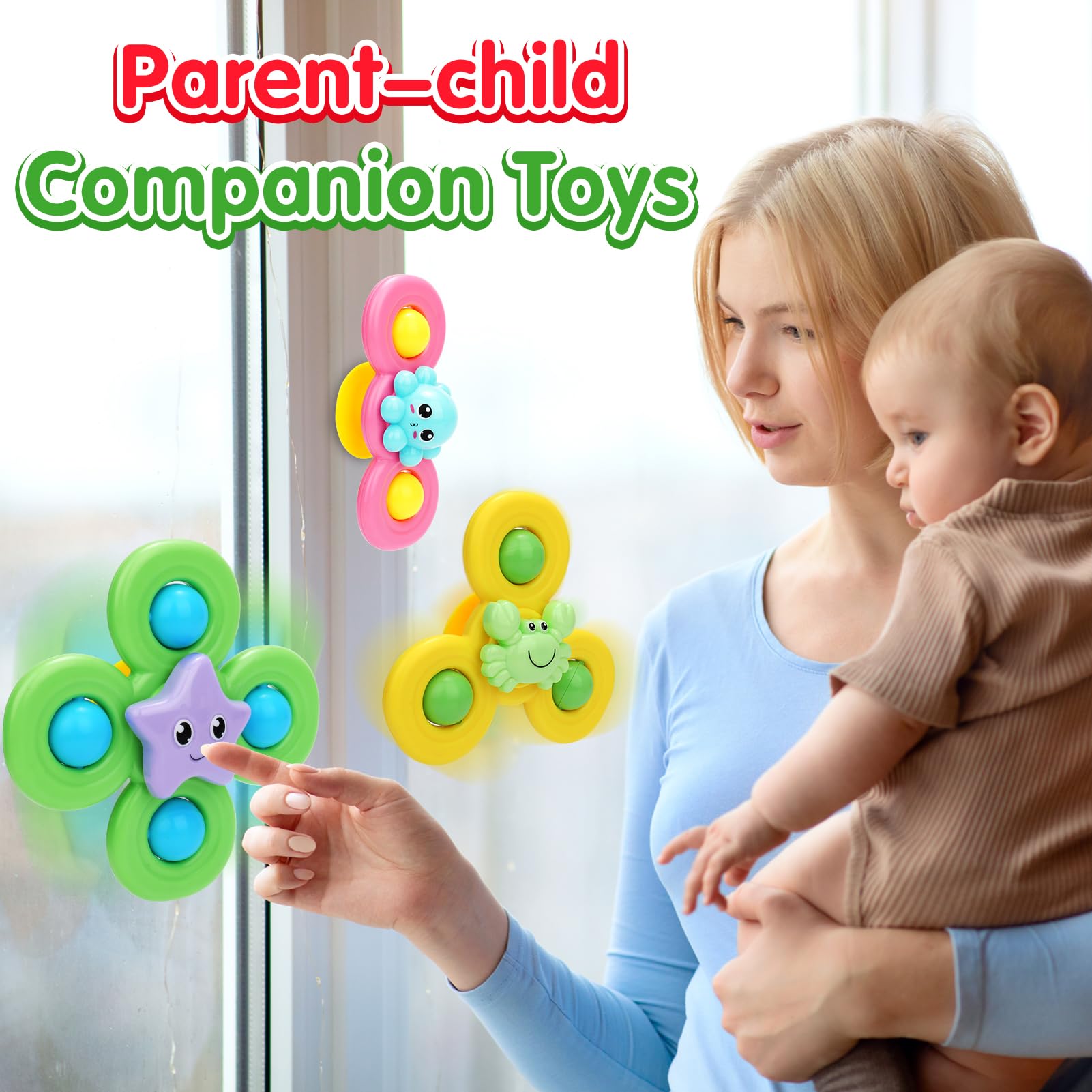 Bath Toys for Baby - 11 Pcs Window Toys for Toddlers, Airplane Car Travel