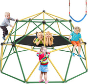 Climbing Dome, 10FT Dome Climber with Hammock for Kids 3 to 10 Outdoor Play Equipment