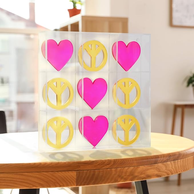 Art Decor Magnetic Tic Tac Toe Board Game Set - Wall Mounted