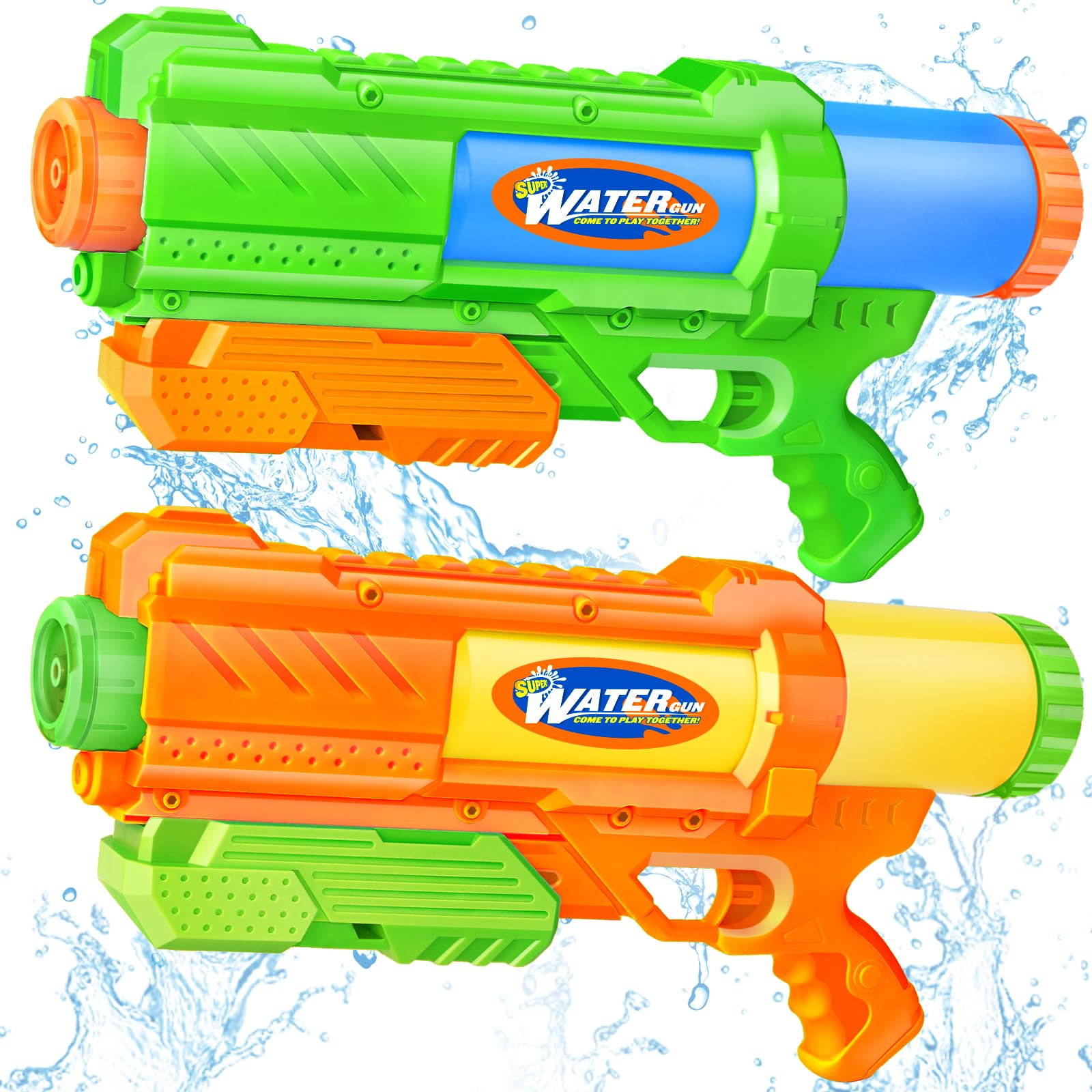 Gun for Kids Adults: 2 Pack Super Water Gun Soaker 1200cc Squirt