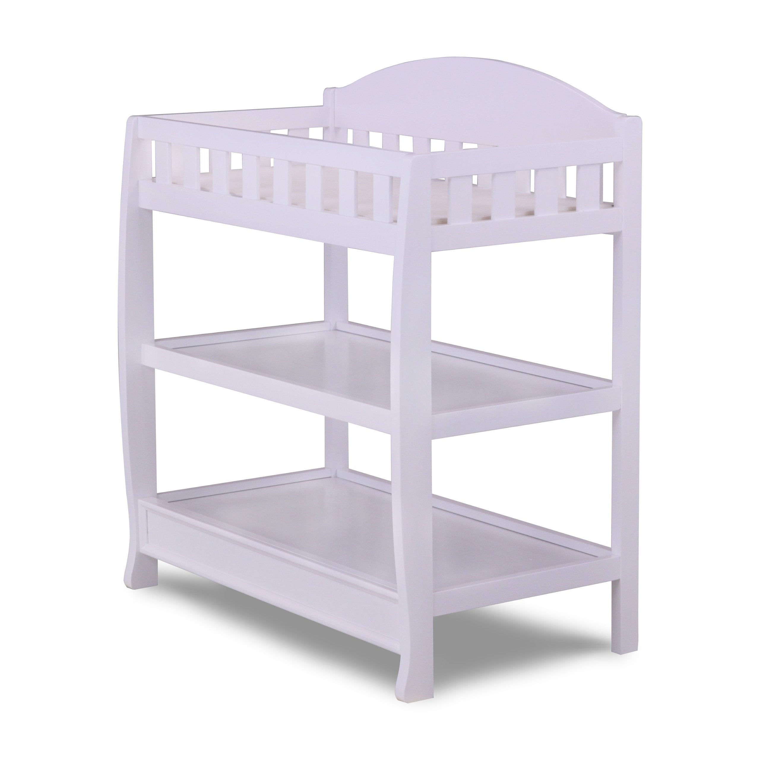 Infant Changing Table with Pad and Storage Shelves