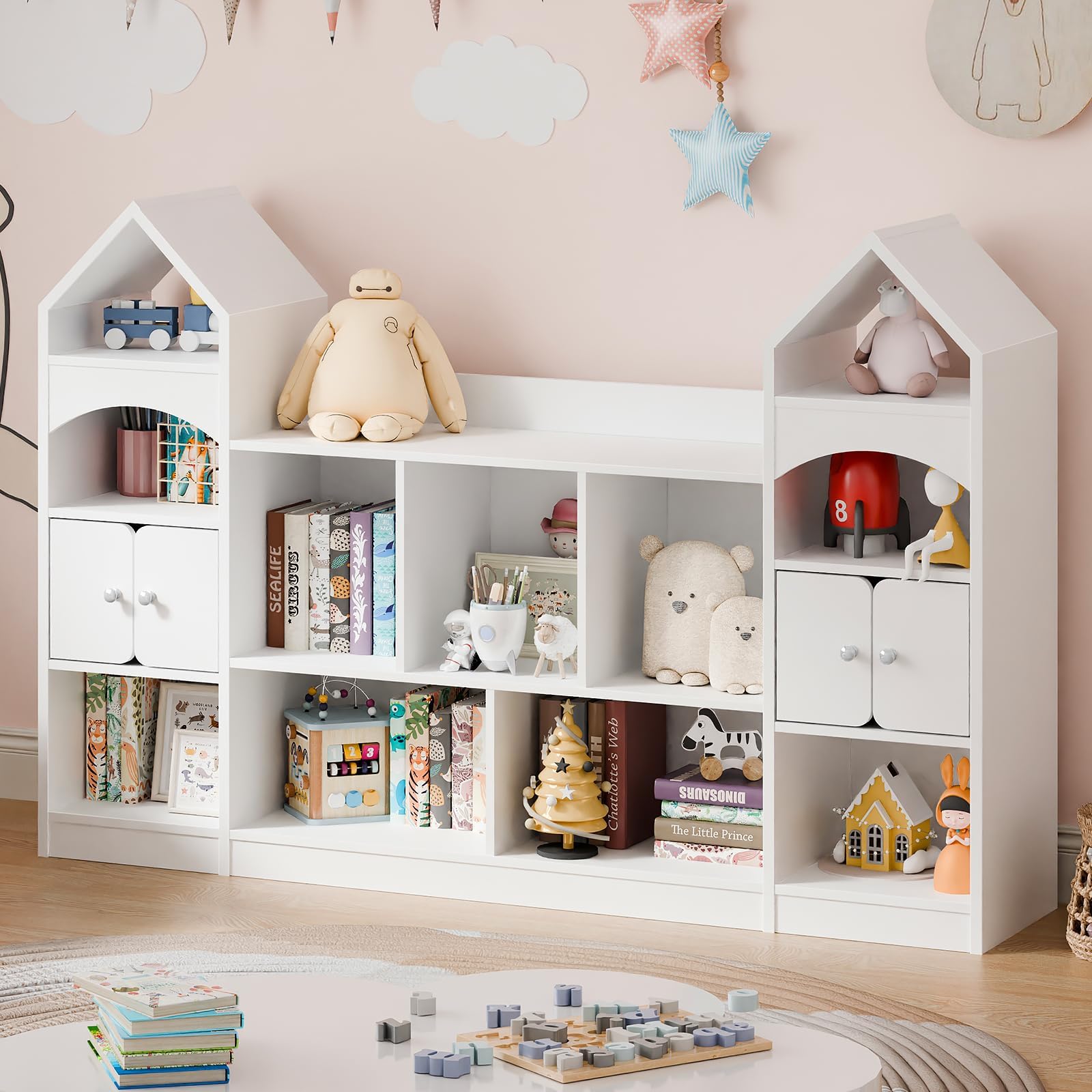 Castle Children's Bookshelf Storage Organizer