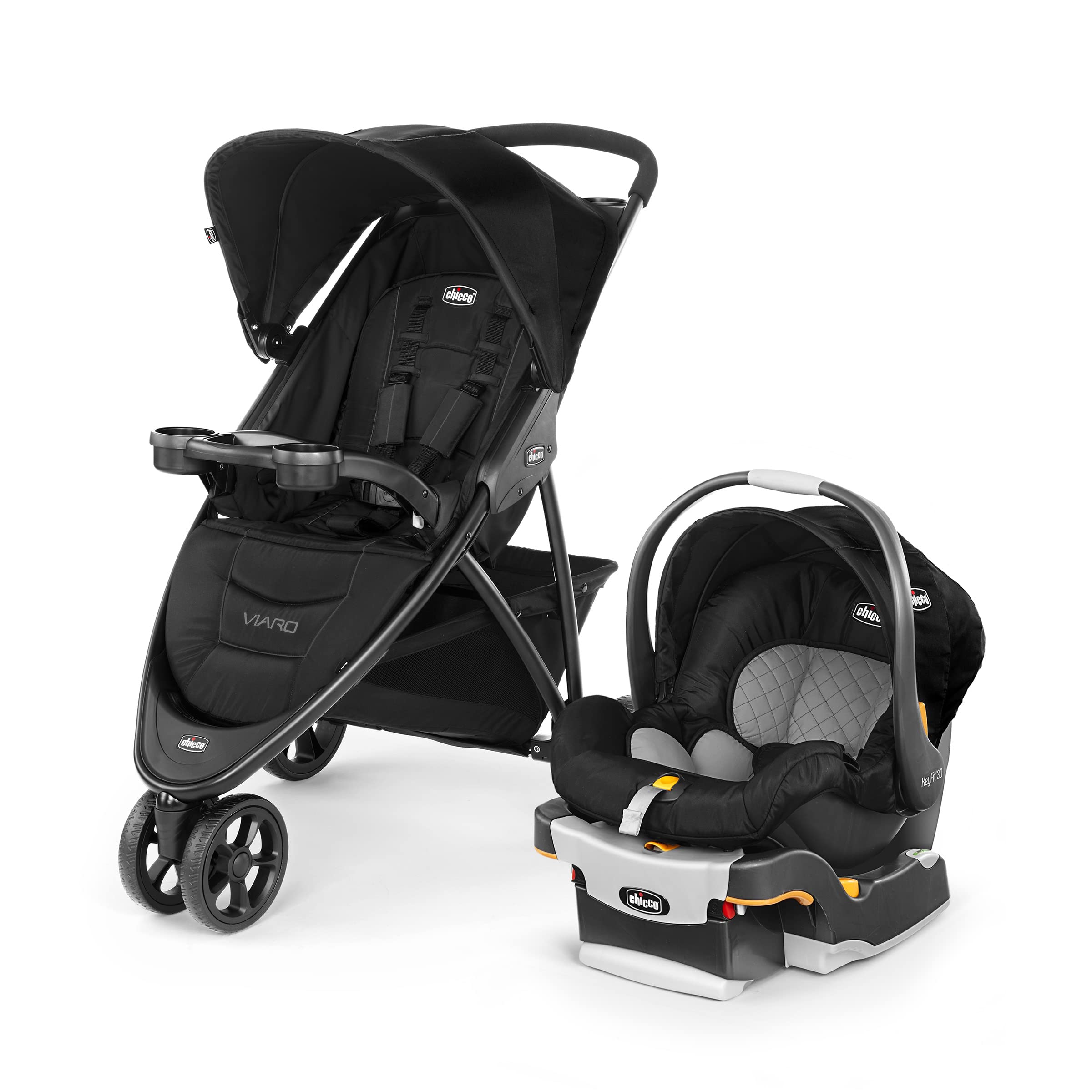 Viaro Quick-Fold Travel System, Includes Infant Car Seat and Base