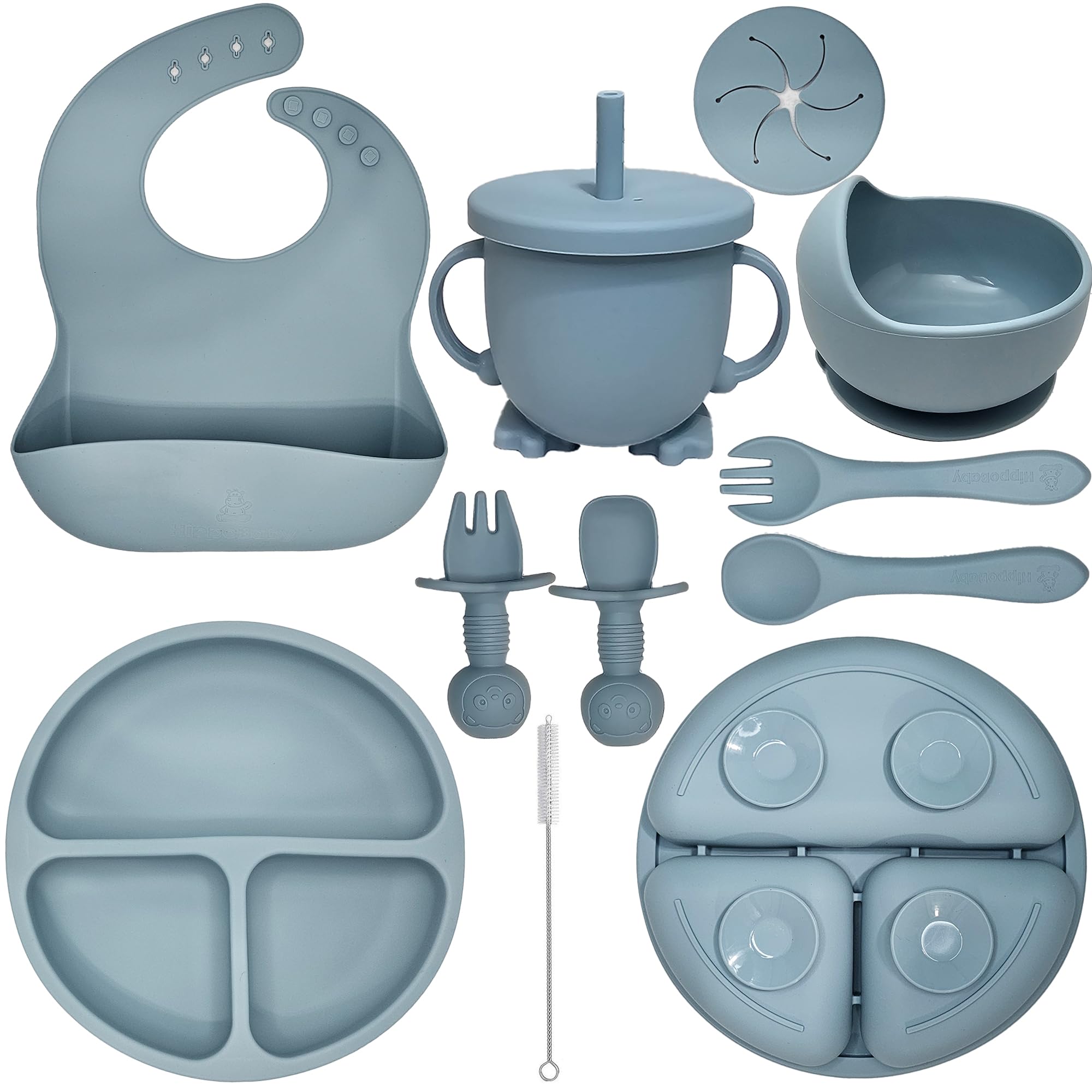 Baby Led Weaning Supplies | 10 Piece Silicone Baby Feeding Set