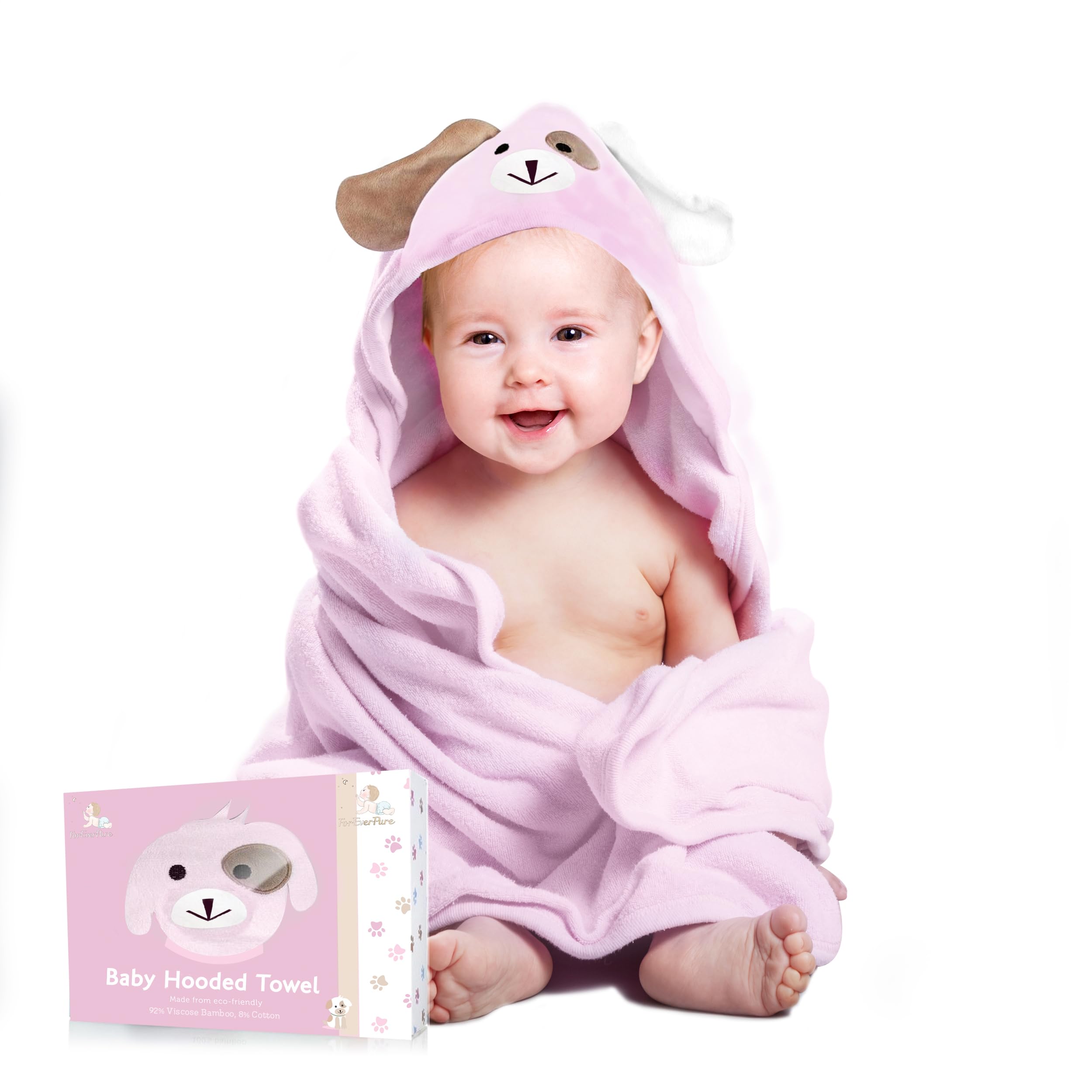 Premium Baby Towels with Hood - Ultra Soft, Absorbent Viscose Made