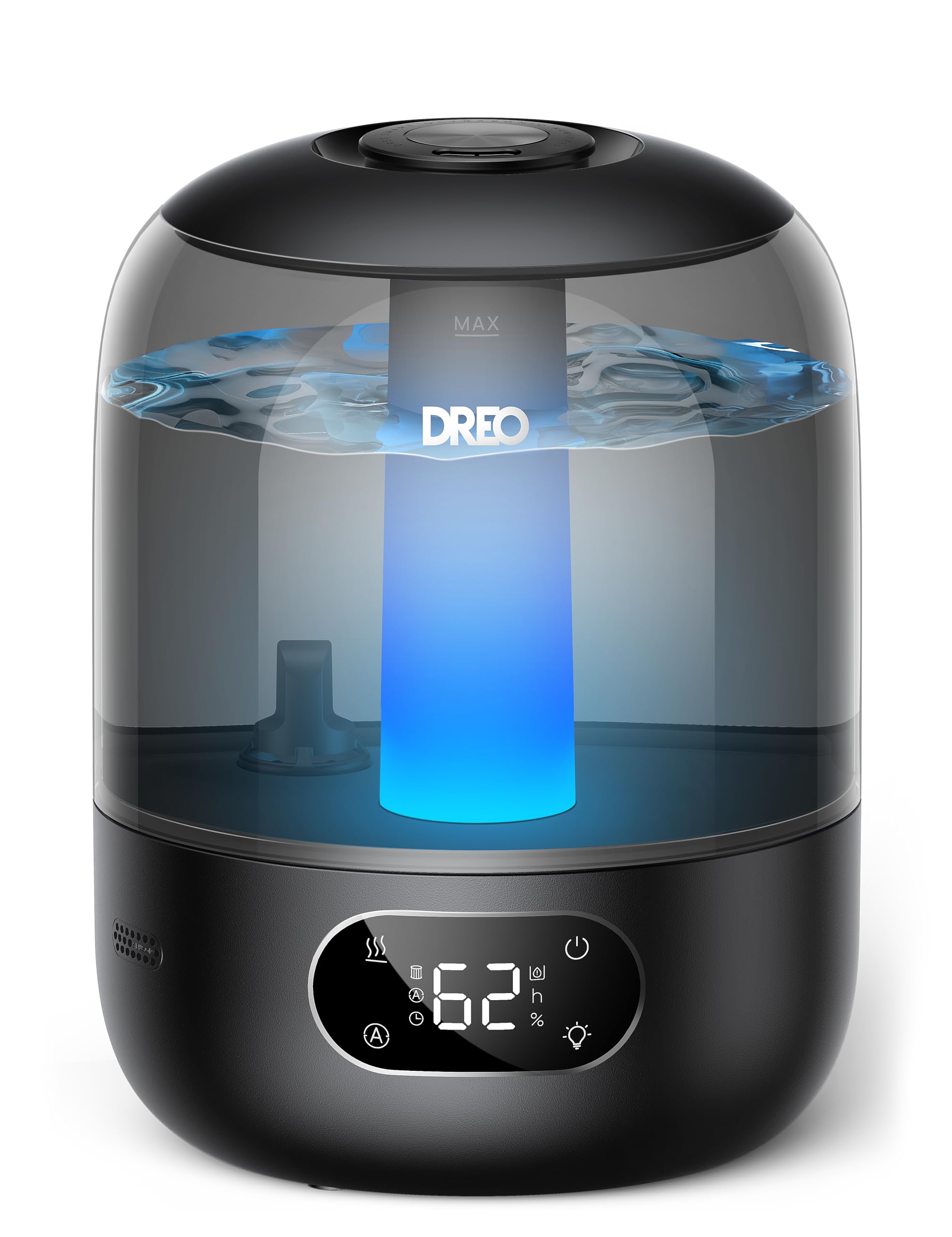 Humidifiers for Bedroom, 3L Top Fill 30H & 26dB Quiet Runtime for Large Room