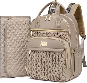 Diaper Bag Backpack,Stylish Baby Diaper Bagng Pad,Stroller Straps,Insulated Pockets