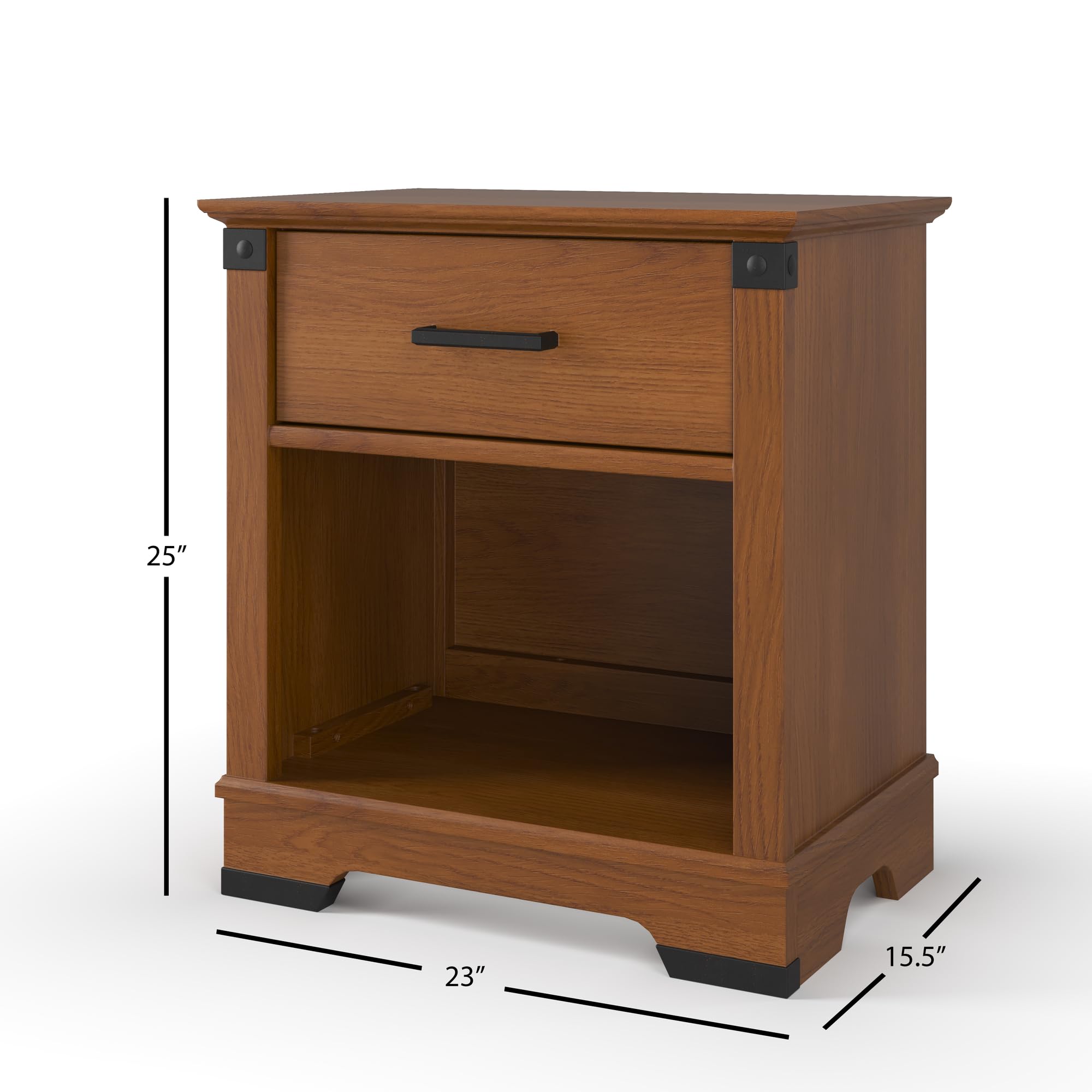 Redmond 1 Drawer Nightstand for Nursery and Bedroom