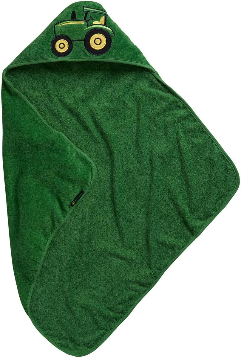 Baby Boys' Tractor Hooded Towel, Green, One Size