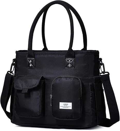 Large Utility Tote Bag with Multi-pockets and Compartment for Women