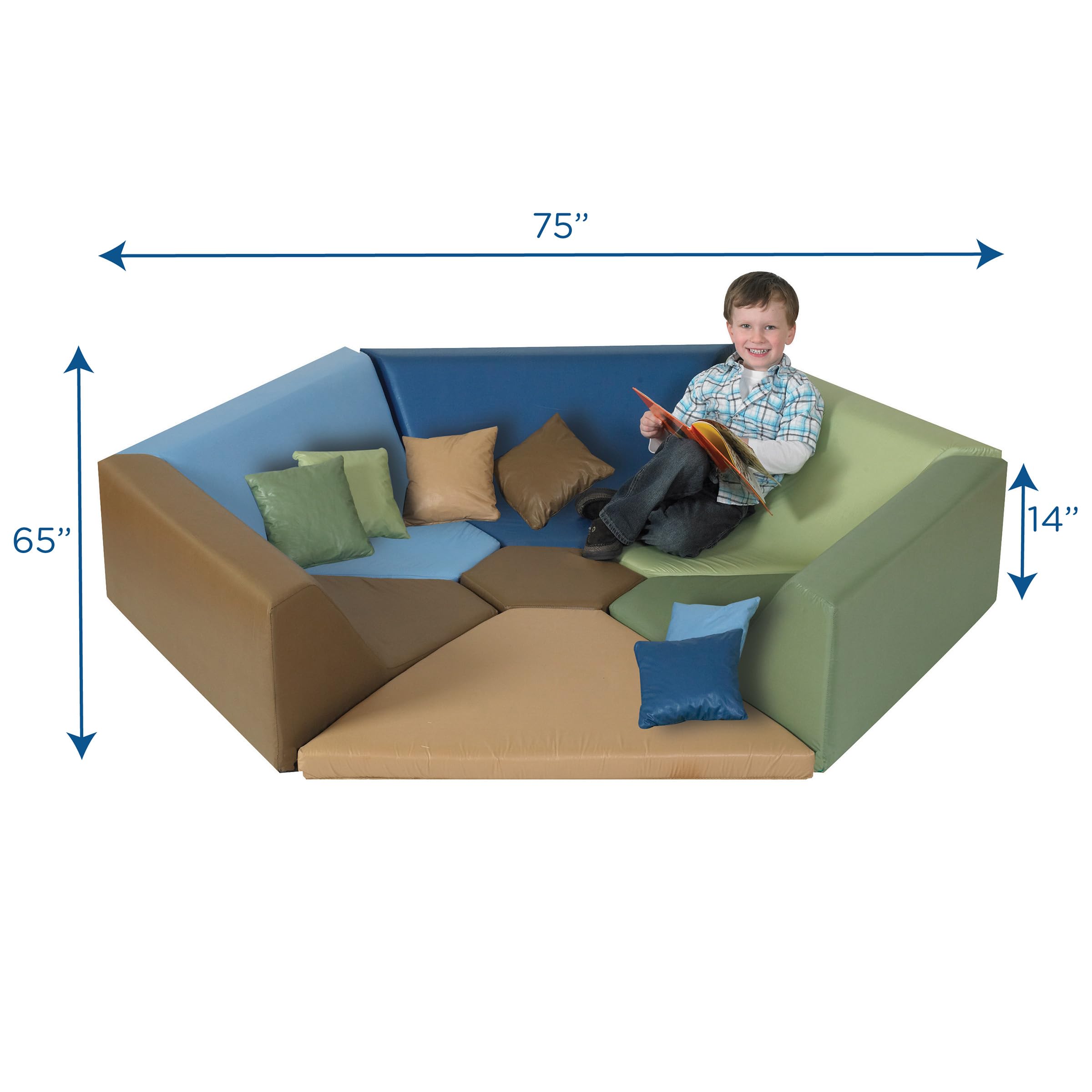 6-Sided Modular Reading Nook for Kids