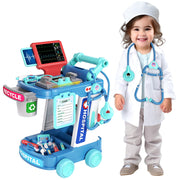 Kids, Pretend Doctor Playset for Toddlers with Cart, Costume