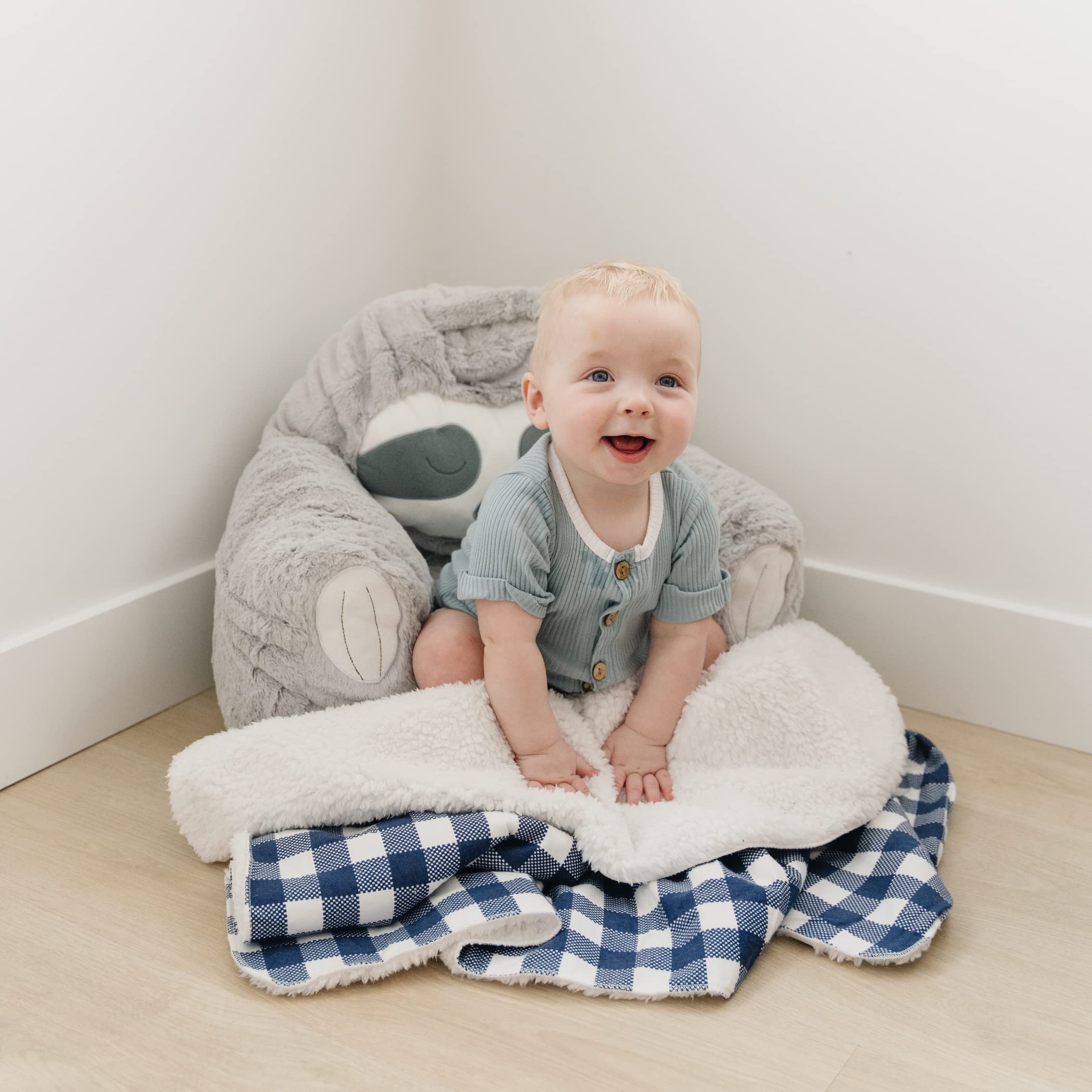 Sloth Toddler Plush Character Kids Chair Comfy Pillow Chair for Boys and Girls