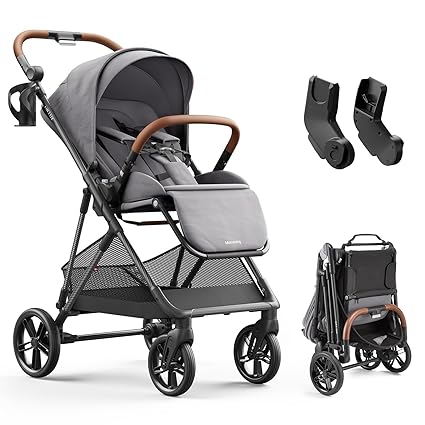 Lux Baby Stroller with Carbon Fiber Frame, One-Hand Fold