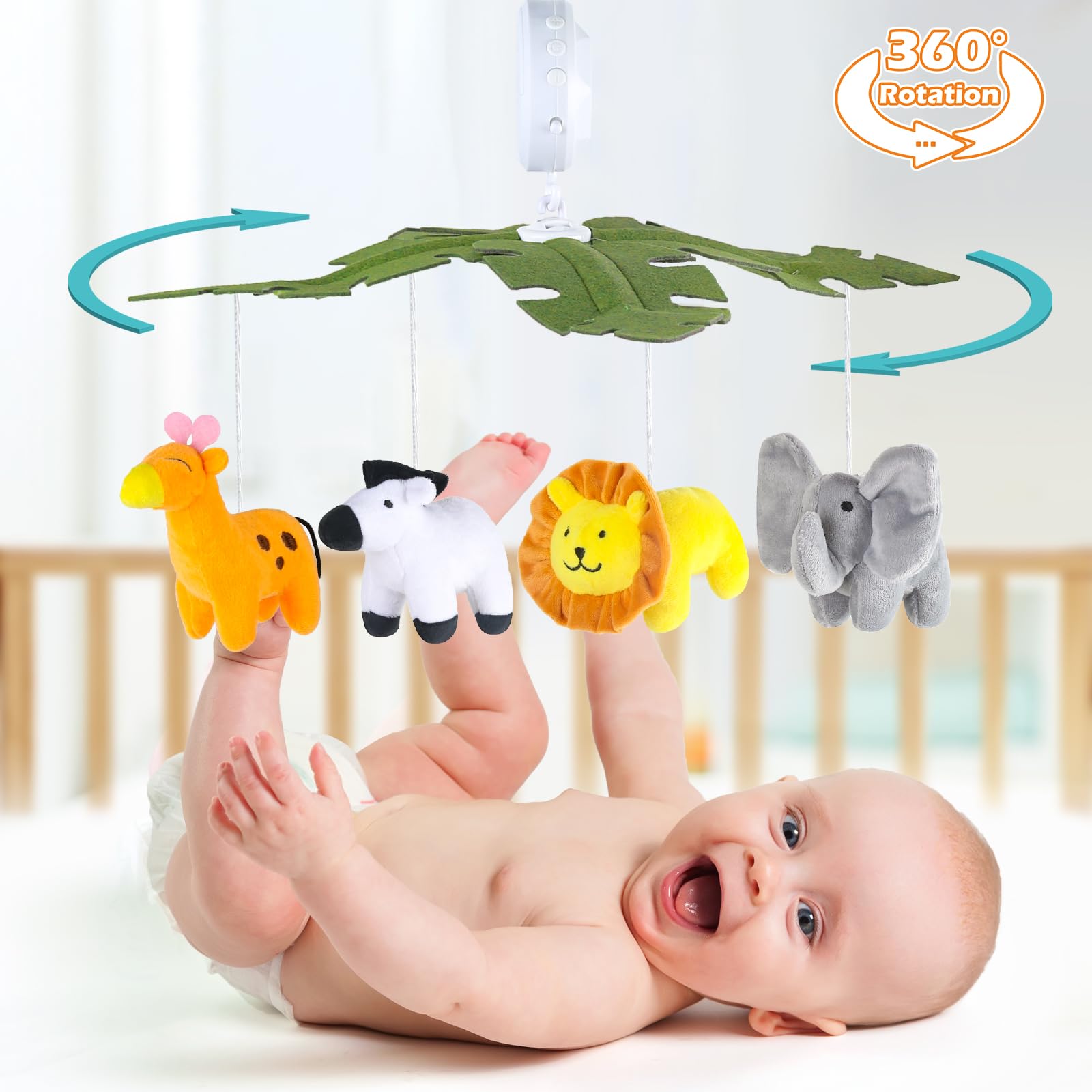 Musical Crib Mobile with Starlight Projection
