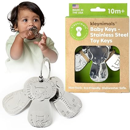 USA Stainless Steel Baby Rattle, Teether, Teething Bracelet & Fidget