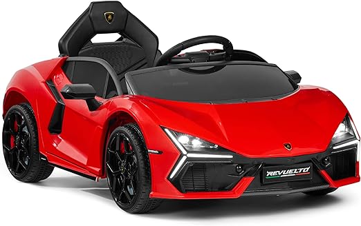 Licensed Lamborghini Revuelto Kids 12V Electric Ride On Car Toy w/ 66lb Weight Capacity