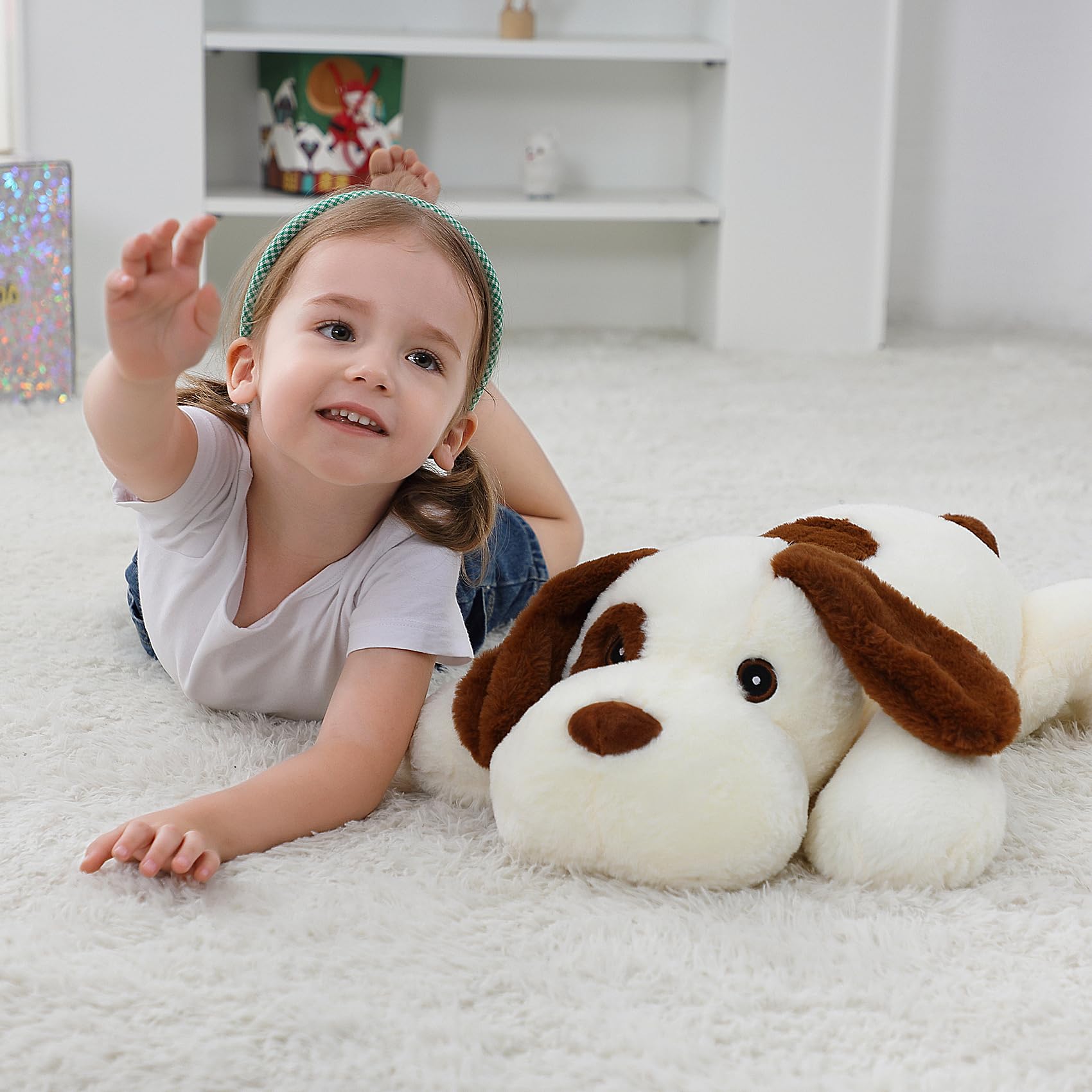 5lbs 24in Dog Weighted Stuffed Animals, Large Weighted Dog Plush