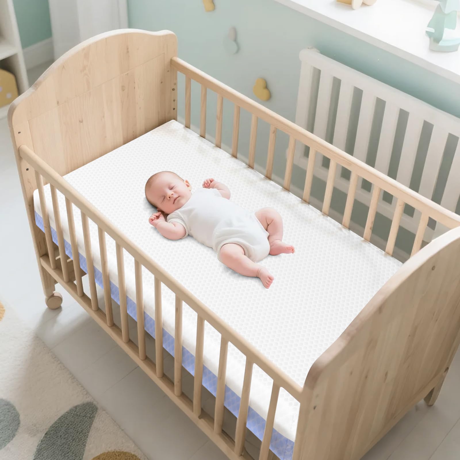 Mattress Dual Sided Memory Foam Baby Toddler Bed Mattress,