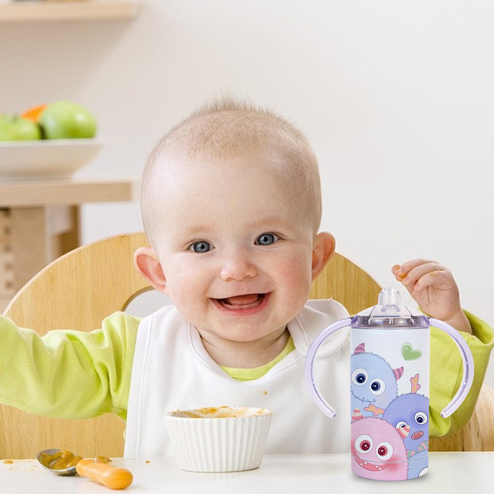 24 Pack Sublimation Blanks Sippy Cup Baby Bottle with Handles