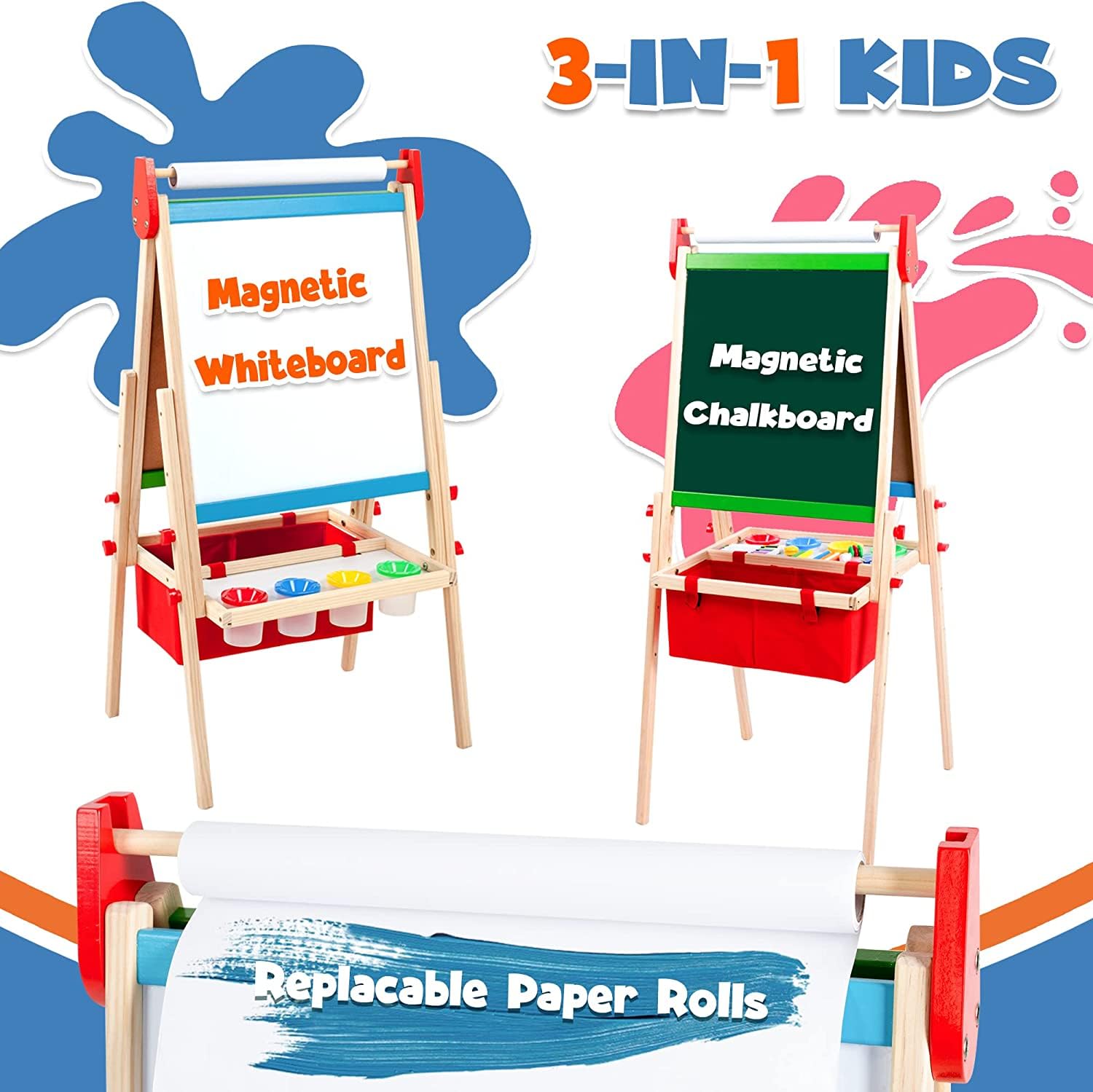Double-Sided Kids Art Easel with 100+ Accessories